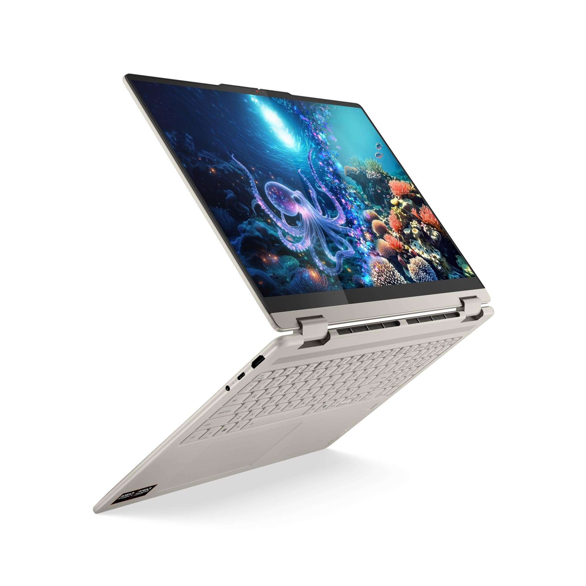 Lenovo Yoga 7 2-in-1 Laptop 16" WUXGA IPS Touchscreen AMD Ryzen AI 5 340 16GB LPDDR5 2TB SSD AMD Radeon 840M Graphics Wi-Fi 7 Backlit Keyboard Fingerprint FHD 1080p + IR Camera Win11 Pro 5