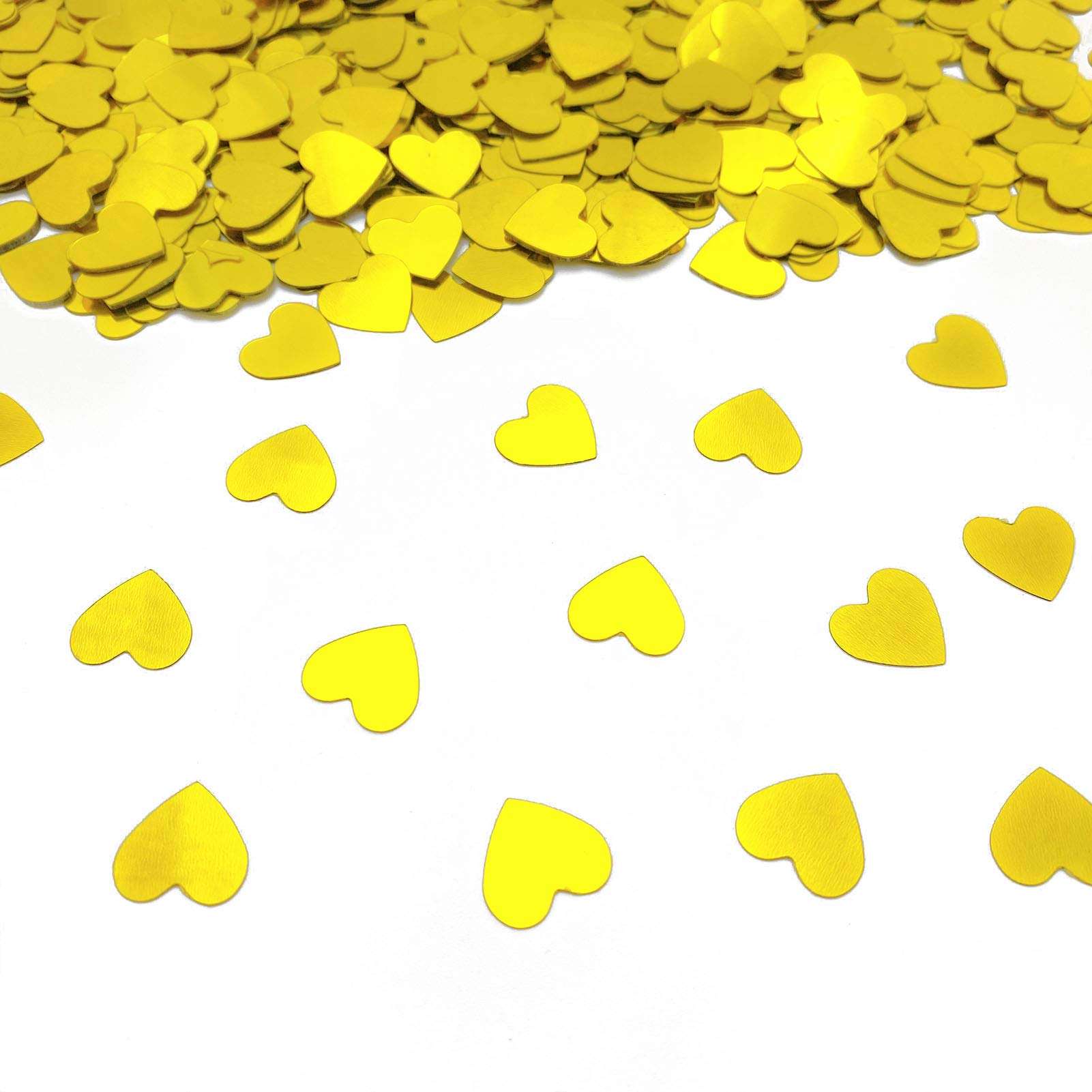 Heart Confetti Valentine's Day Table Confetti Metallic Foil for Party Wedding Happy Birthday Baby Showe Bridal Shower Festival Theme Party Decorations Supplies(Gold) 1
