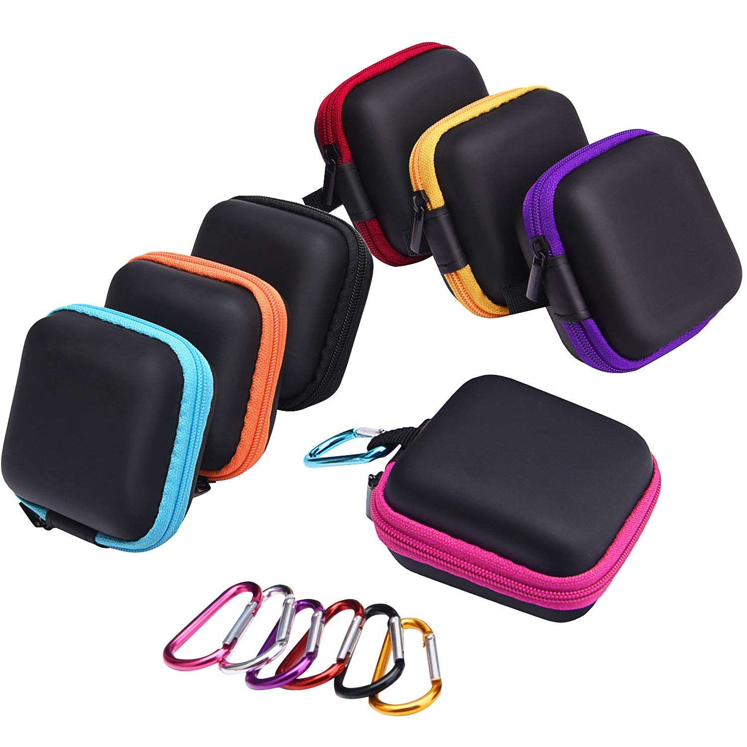 SUNMNS Earphone Case Headphone Storage Bags Compatible with Earbuds, Sport Headphone, 7 Pieces 2
