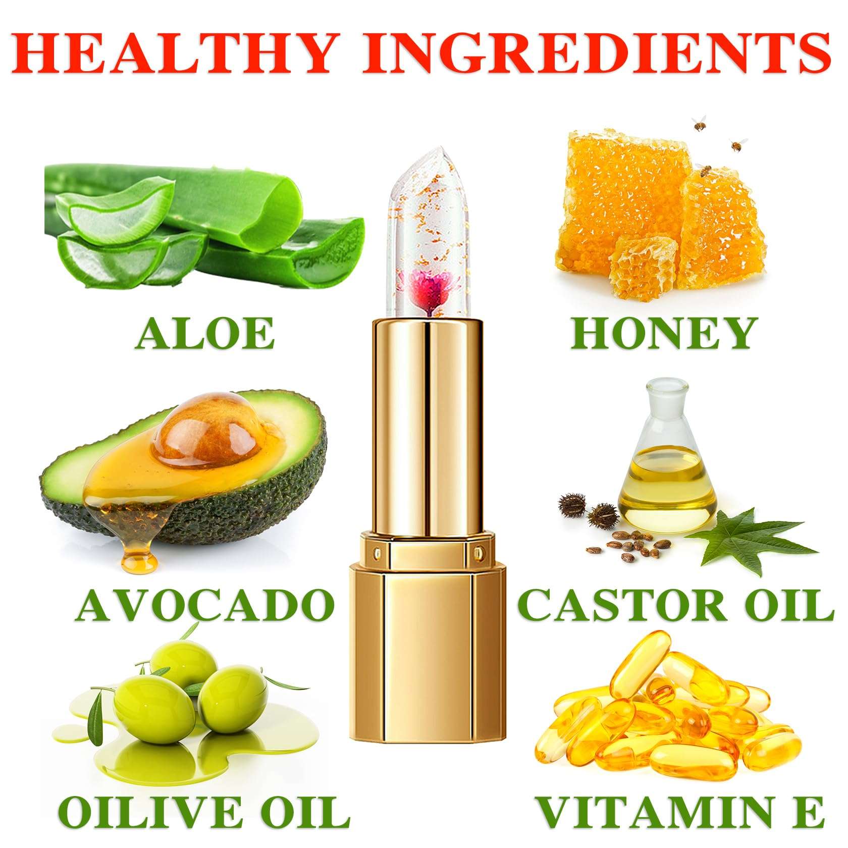 WYBLZPXZ 2 Pcs Temperature Color Change Lipstick,PH Magic Temperature Color Changing Lipstick,Lip Gloss,Long Wear Nutritious Tinted Lip Balm,Moisturizing Lip Stick Makeup Set E 5