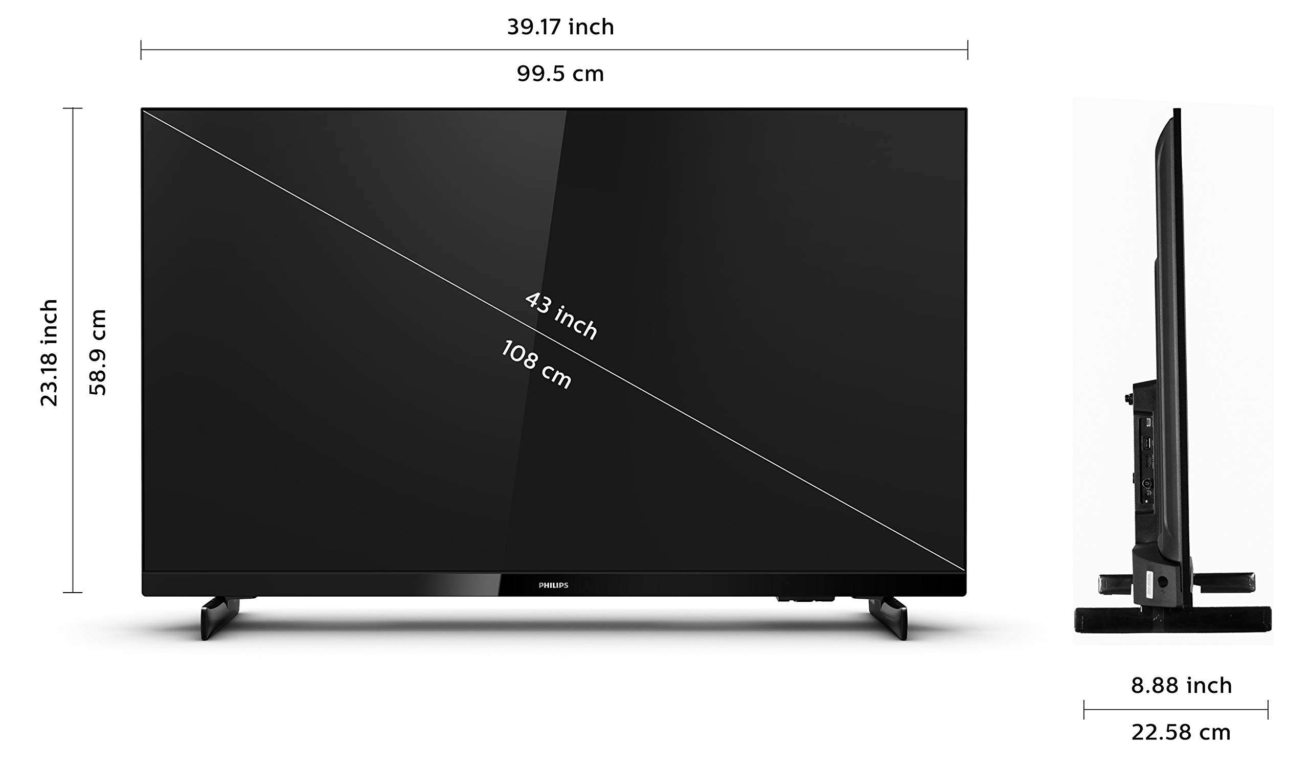 Philips 108 cm (43 inches) Pixel Precise HD Series Full HD LED Smart TV 43PFT6815/94 (Black) 6