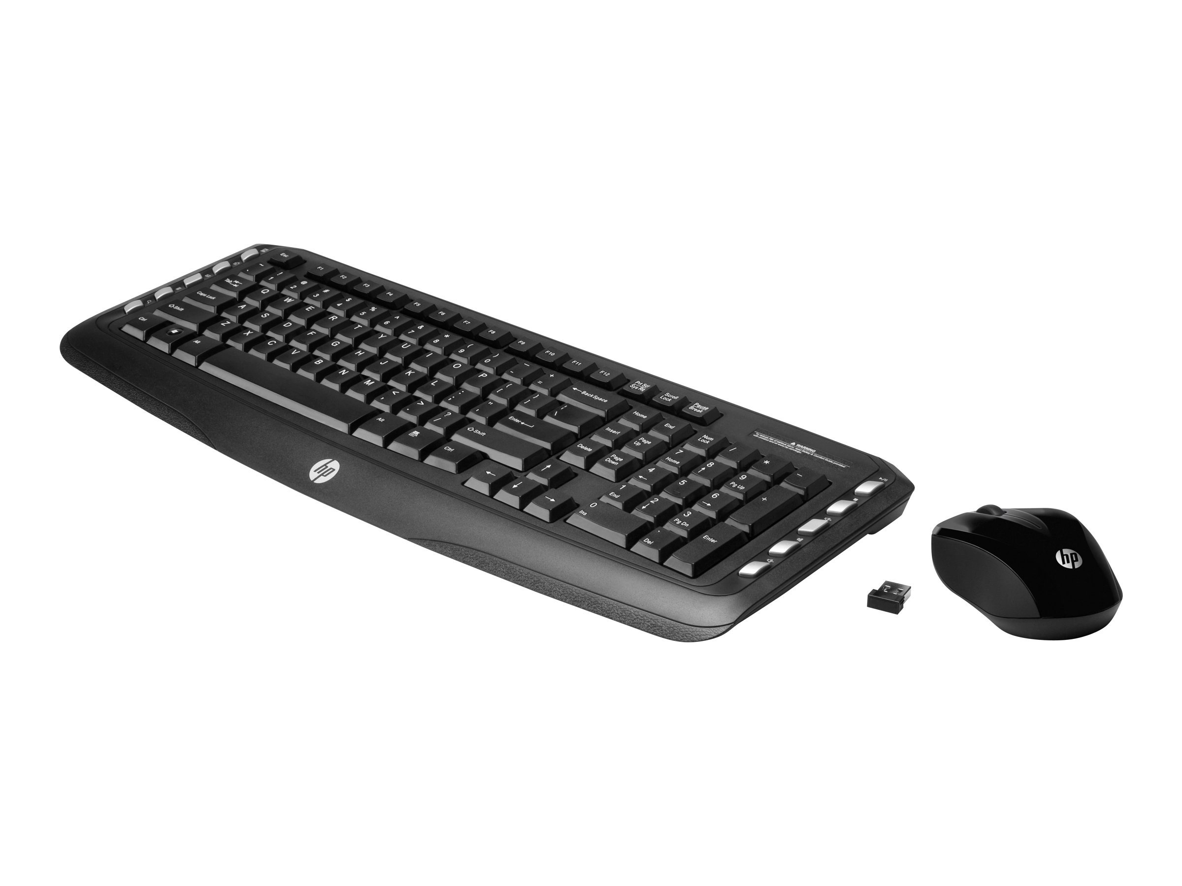 HP - Computers (desktops, notebooks, tablets, thin clients, displays) HP Wireless Desktop Set Keyboard Black US/INT + Mouse + Dongle Renew
