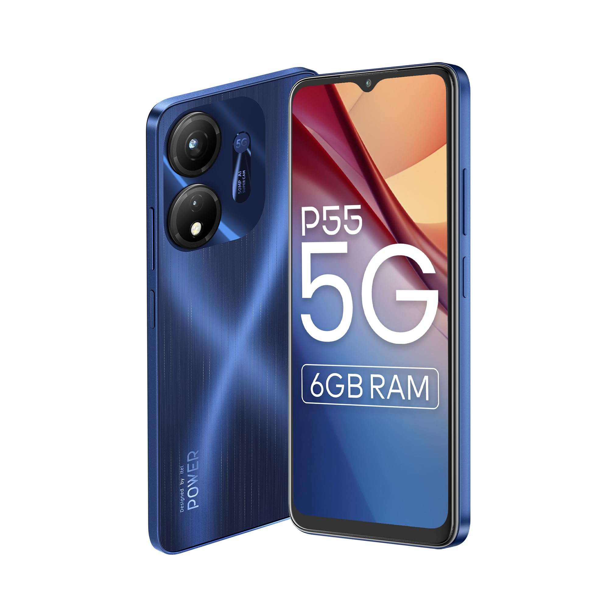 itel P55 5G (6GB RAM, 128GB ROM) upto 12GB RAM with Memory Fusion | Dimensity 6080 | 50MP AI Dual Rear Camera | 5000mAh Battery | 2 Years Warranty | Mint Green 3