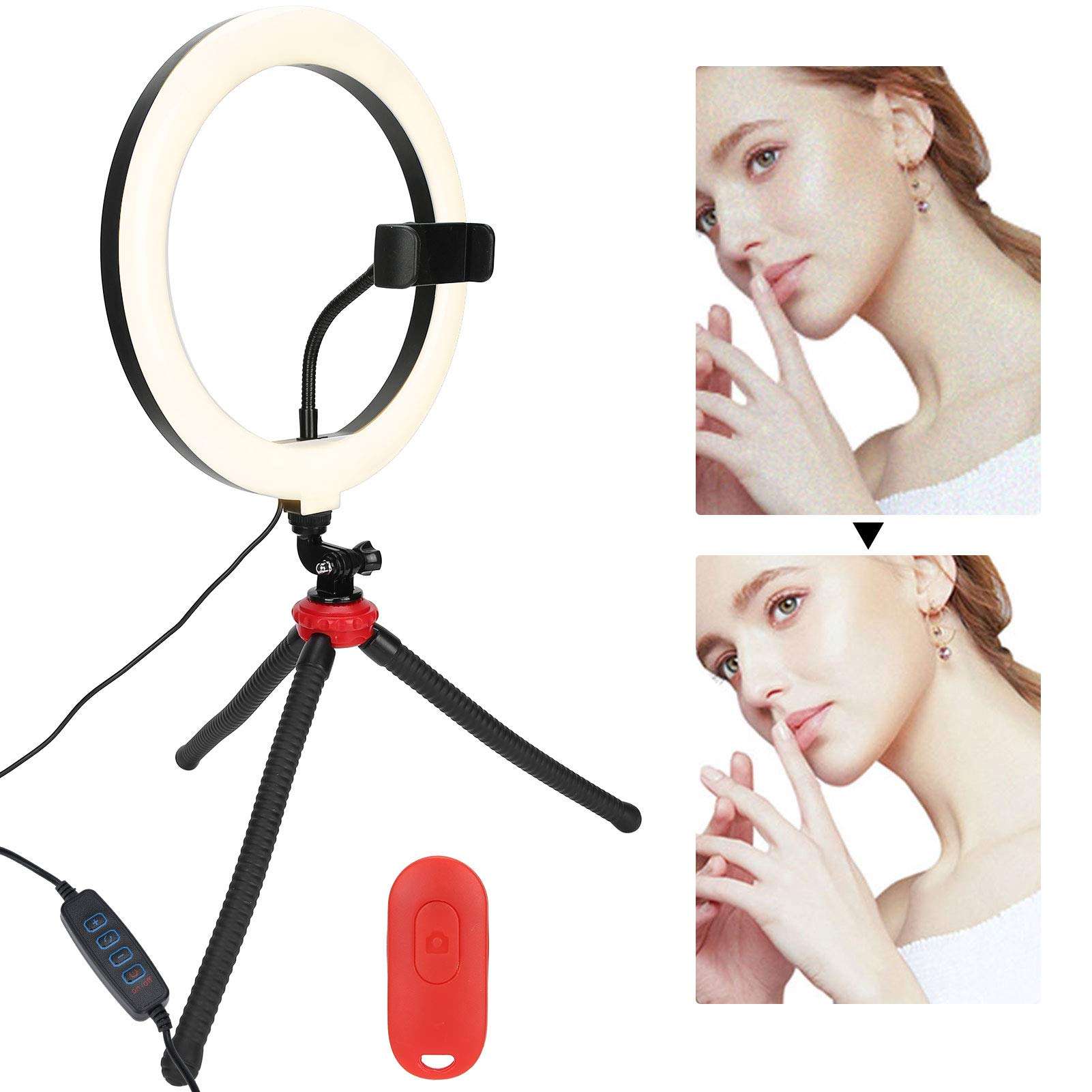 LED Fill Light Conference Lighting Kit 10 Inch Octopus Fill Light Set for Streaming, Makeup, Selfie Photography 3