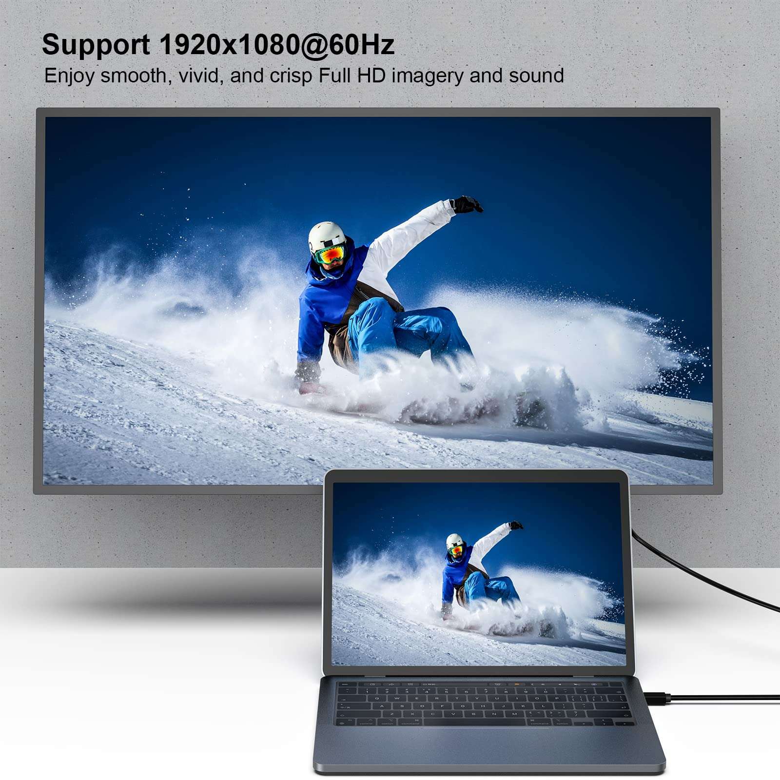 BENFEI Mini DisplayPort to HDMI Cable, 0.9 Meter Mini DP to HDMI Cable (Thunderbolt Compatible) with MacBook Air/Pro, Surface Pro/Dock, Monitor, Projector 5