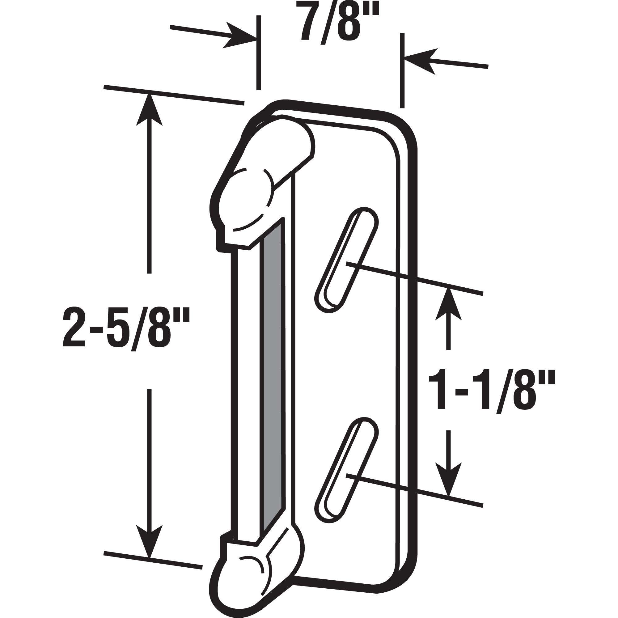 Prime-Line K 5004 Aluminum Painted Black, Spring-Loaded Screen Door Strike Plate (Single Pack) 2