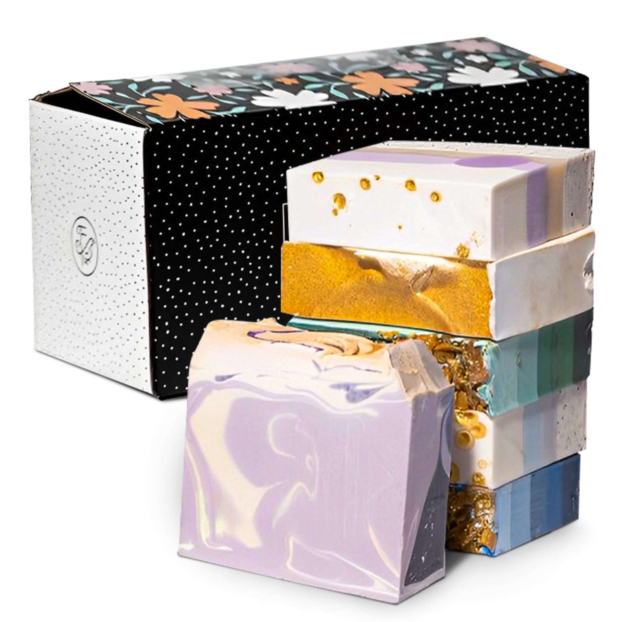 FinchBerry Relaxation Soap Bar Set – Natural Face & Body Care Collection with Handmade Soaps – Made with Organic Olive Oil, Coconut Oil, and Shea Butter – Ideal Gift Pack of 6 (4.5 oz Each)