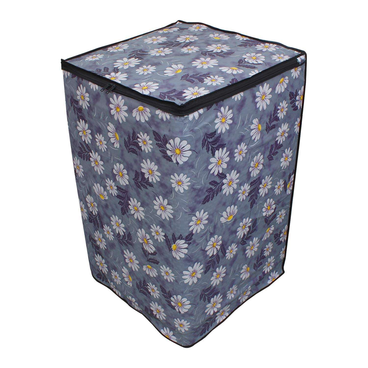 Wings Star Polyester Lg Top Load Washing Machine Cover For 6Kg,6.2Kg,6.5Kg,7Kg (58 X 58 X 88 Cm)|Waterproof&Dust-Proof Top Loading Fully Automatic Washing Machine Cover For Lg,Kum10 Floral Pattern 6