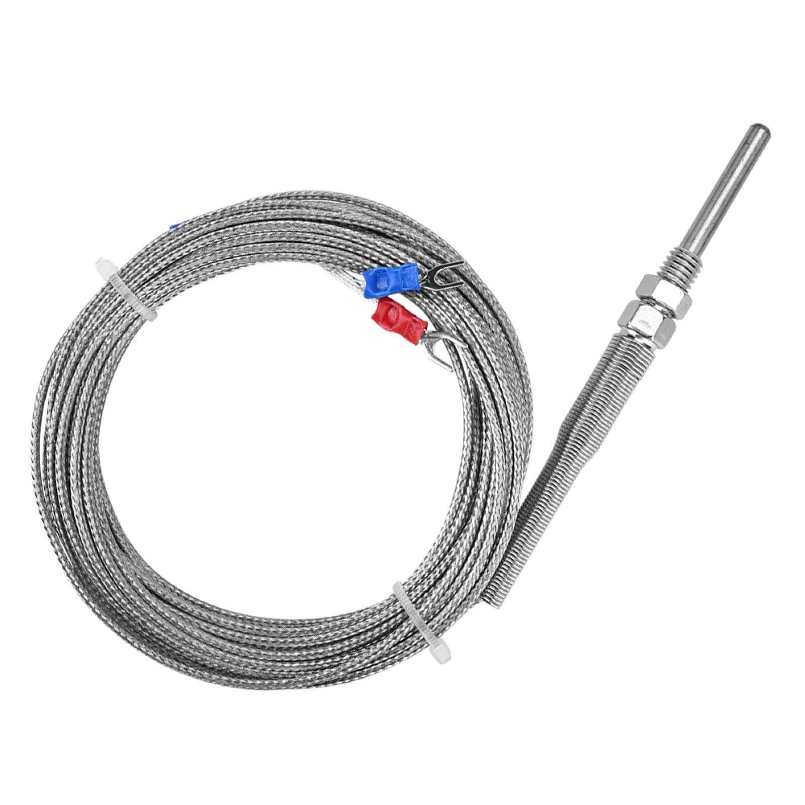 Temperature Sensor Widely Used Compact Size Highly Sensitive Fast Response Thermocouple Probe Business for Industrial Equipment Work Factory(5M) 6