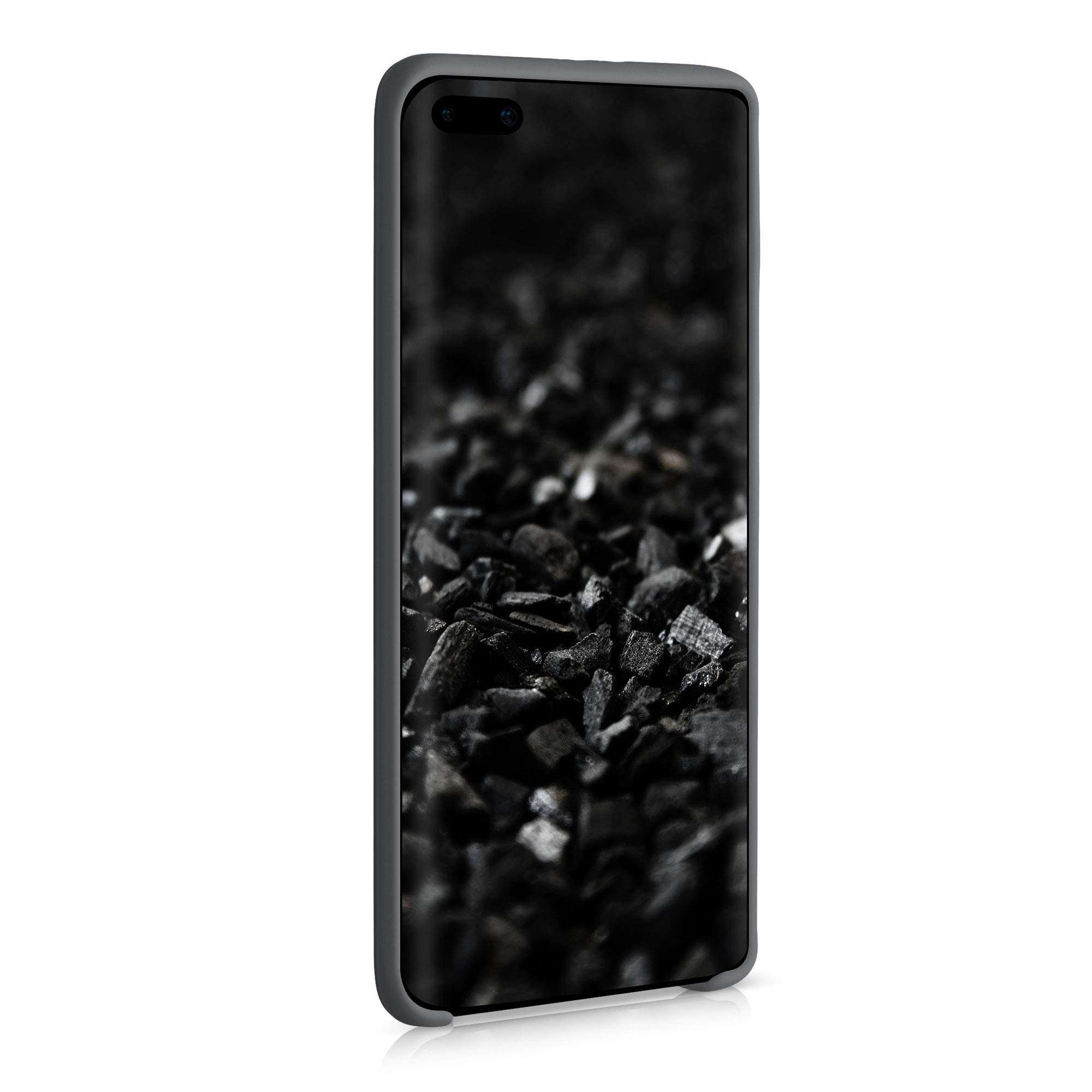 kwmobile TPU Silicone Case Compatible with Huawei P40 Pro Plus - Case Slim Phone Cover with Soft Finish - Titanium Grey 2