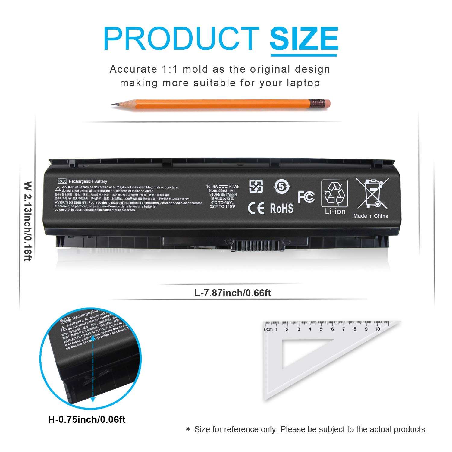 PA06 849911-850 Laptop Battery for HP Omen 17 17-w 17-ab200 17t-ab00 Series 17-w053dx 17-w253dx 17-w033dx 17-ab011nl 17-w000 17-w200 849571-221 849571-241 849571-251 PA06062 HSTNN-DB7K TPN-Q174 HQ-TRE 3