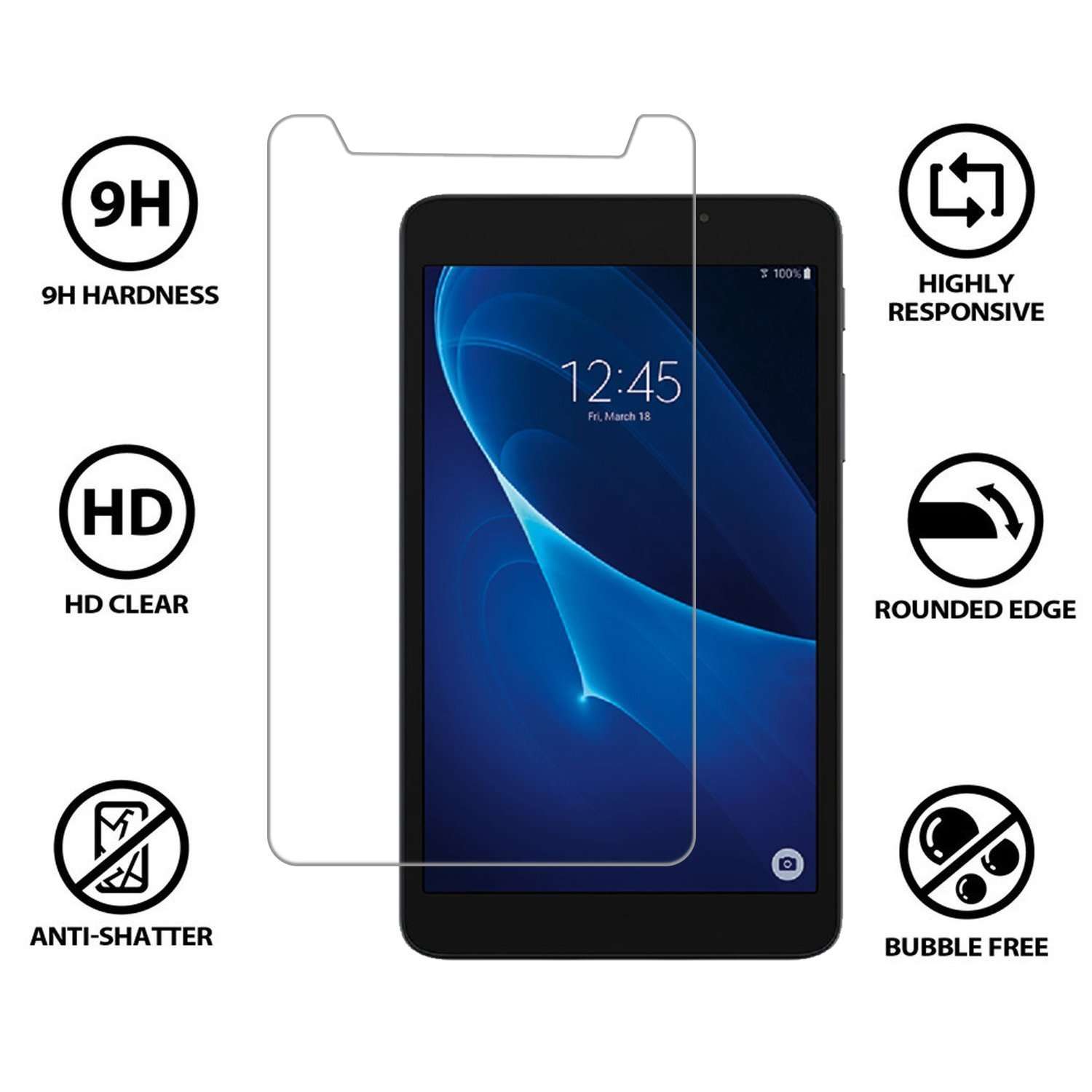 ECellStreet Tempered Glass Screen Protector for Wishtel IRA T803-8 Inched Tablet [Pack of 1] 4