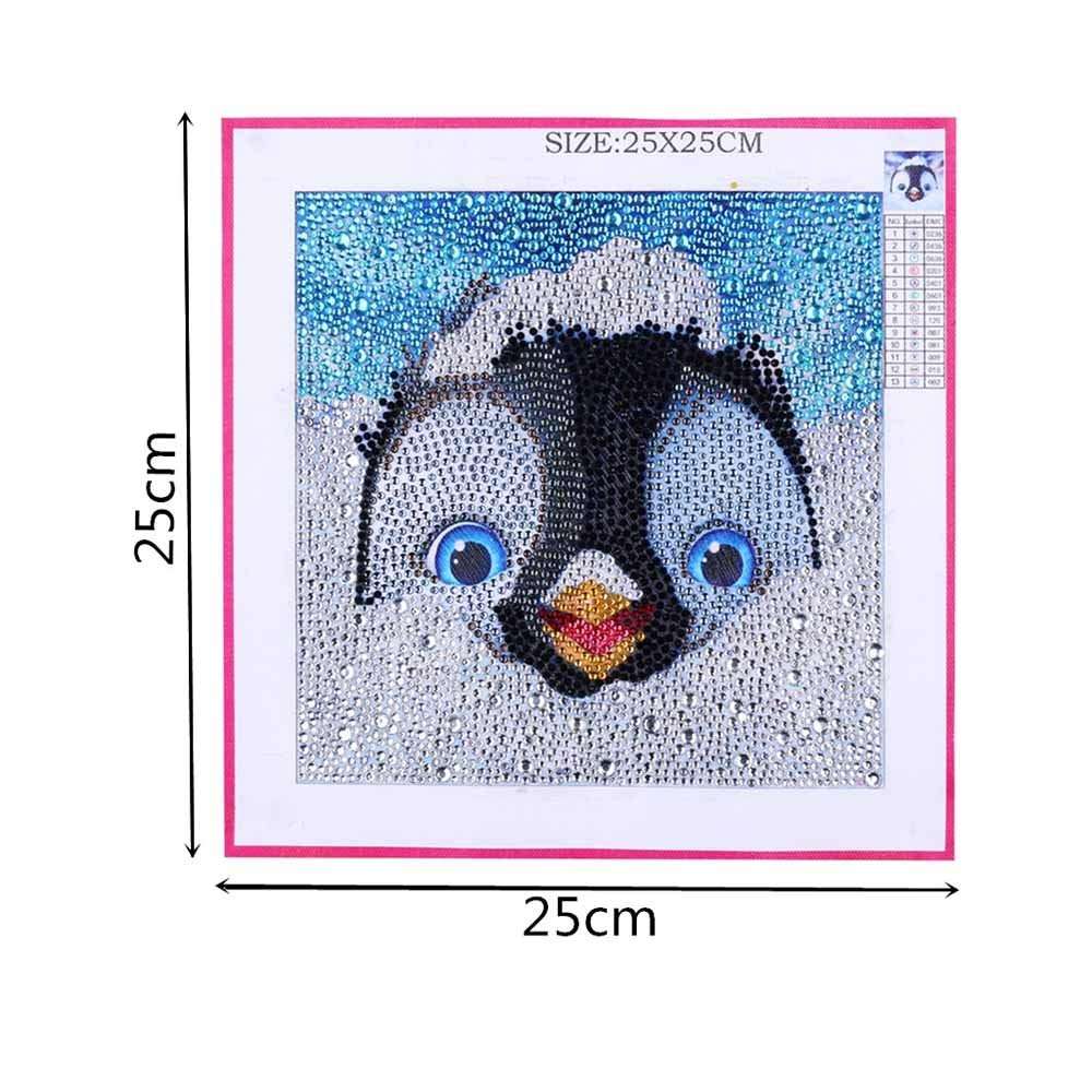 EEZYCHOIC 5D Diamond Painting Kits for Kids Full Drill Painting by Number Kits DIY Mosaic Making Arts Crafts Supplies for Children's Gifts (Penguin) 5