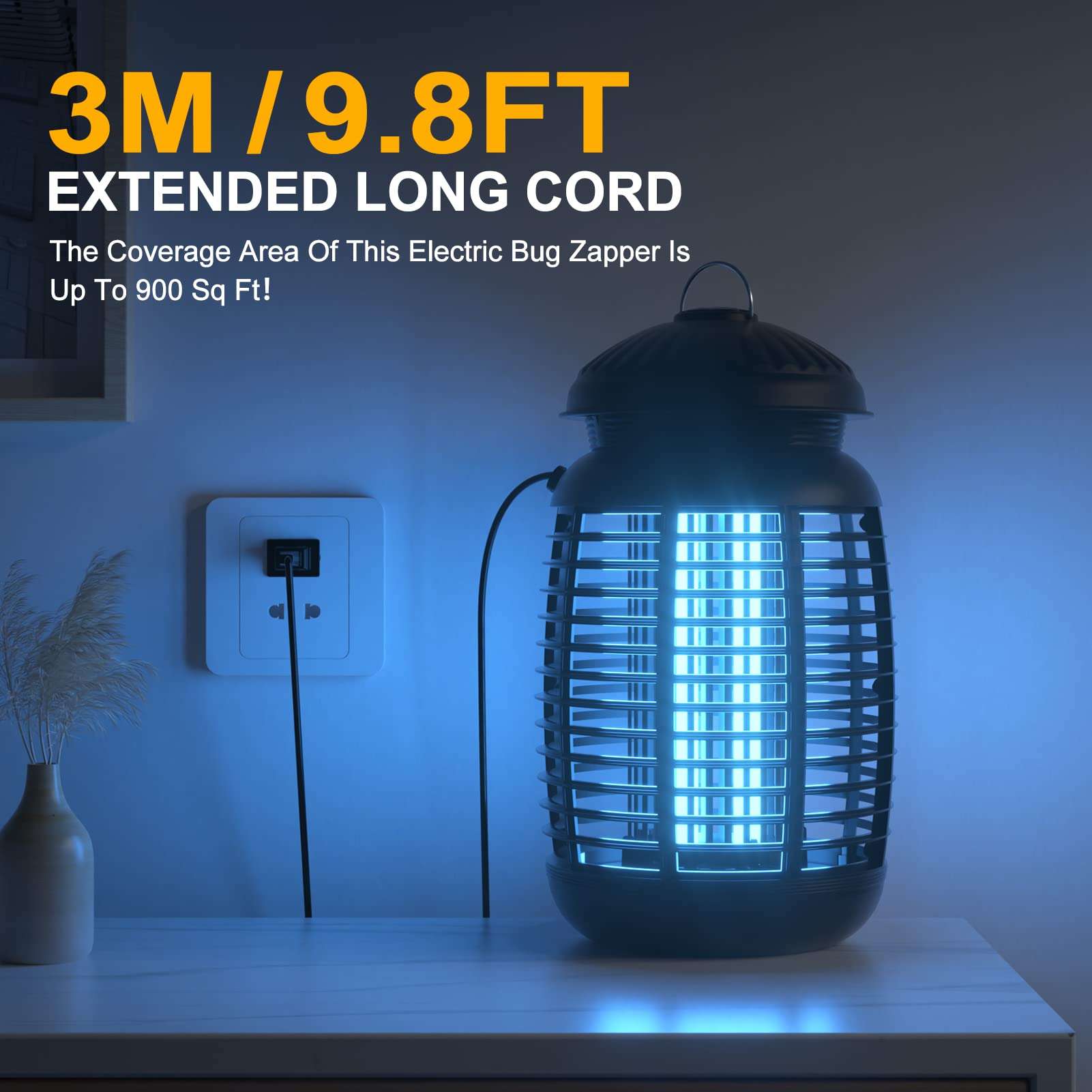 VANELC Bug Zapper for Indoor and Outdoor, 4200V Electric Mosquito Zapper, High Powered Waterproof Fly Zappers Mosquito Traps Outdoor, Fly Control for Home, Kitchen, Backyard, Camping 5