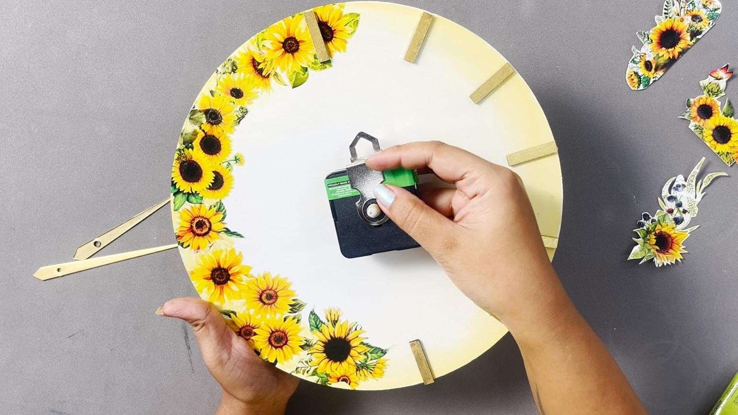 Graphicalmela DIY Clock Making Kit 10inch Dia 4mm Thick | DIY Art & Craft Kit for School Projects, Home & Office Decor | MDF DIY Wall Clock Making Kit | Gift for Kids, Adults 5