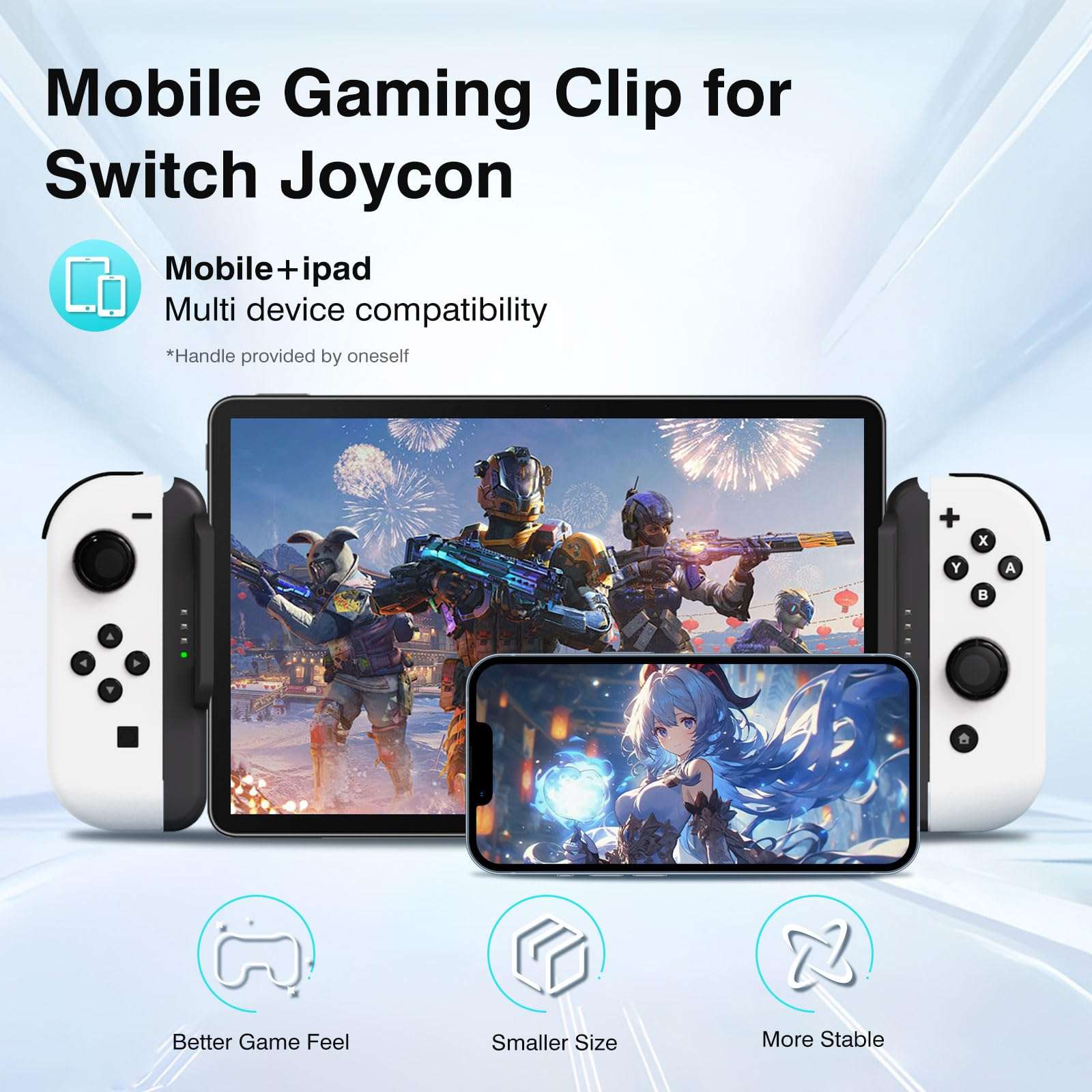 Phistone Magnetic MagSafe Smartphone & Tablet Mount for Nintendo Switch JoyCon (JoyCon Not Included) - 360° Rotation, Adjustable Length, Multi-Device Compatible, Strong Magnetic Hold 3