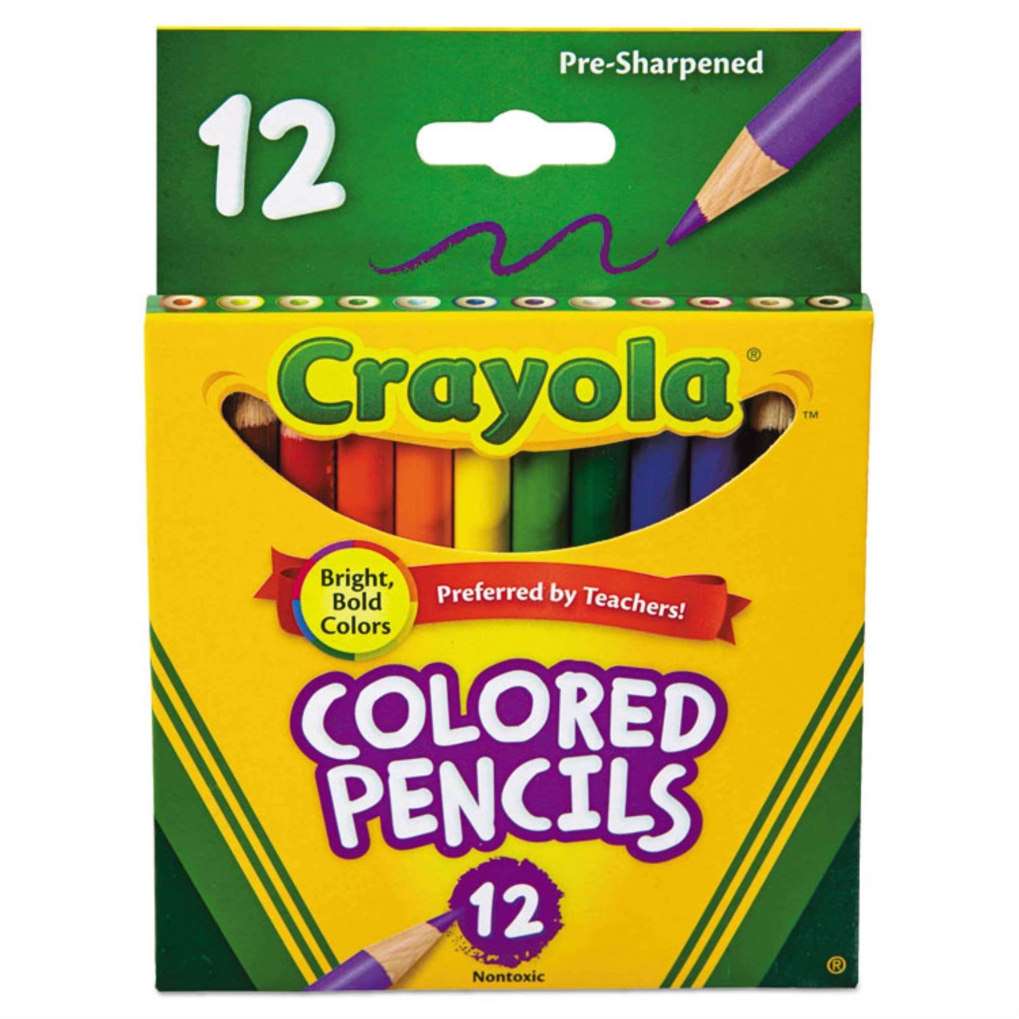 BIN684112 - Crayola Presharpened Short Colored Pencils 2