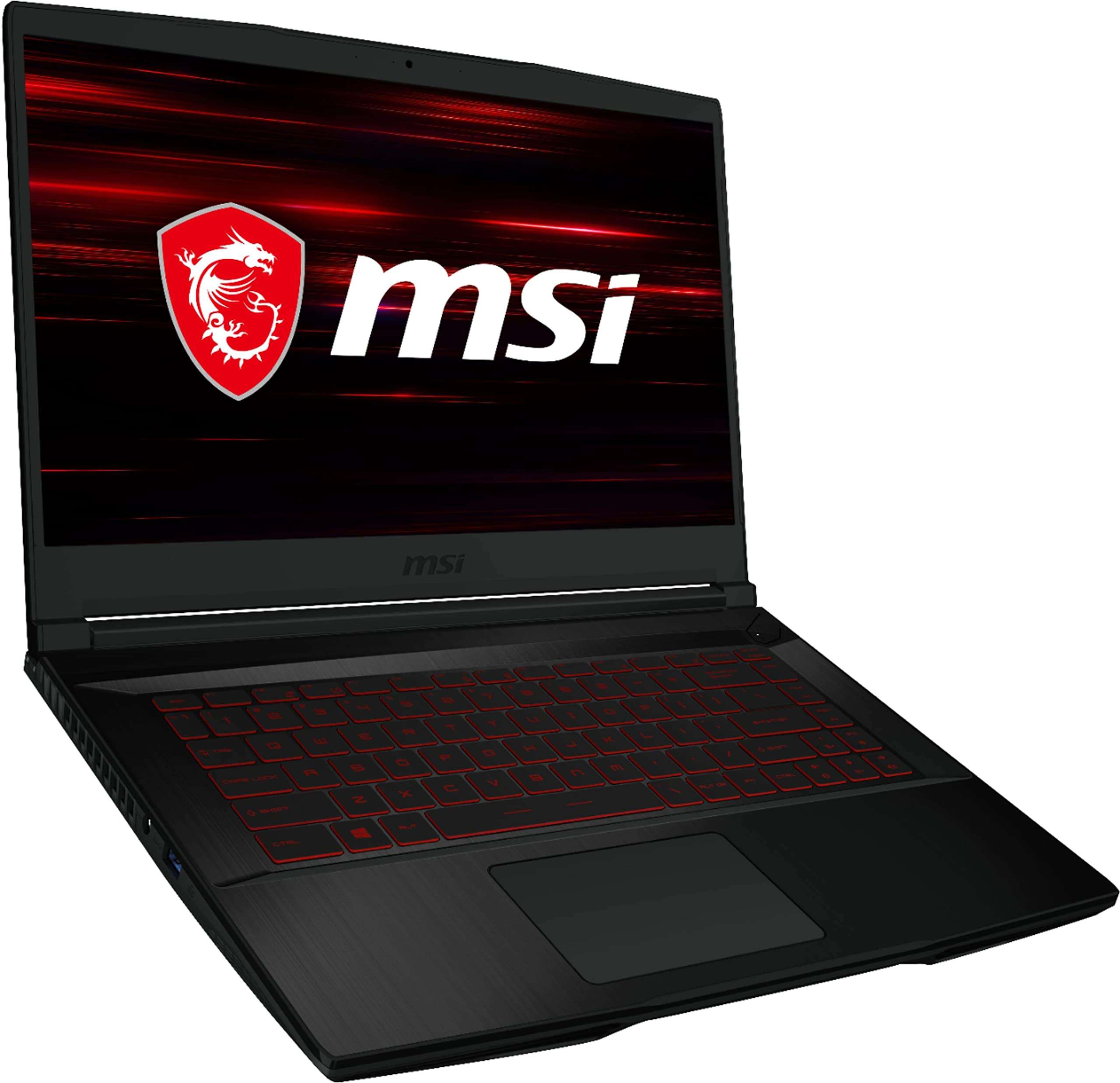 MSI GF63 Thin 10SCXR Gaming & Entertainment Laptop (Intel i5-10300H 4-Core, 64GB RAM, 512GB PCIe SSD + 2TB HDD, GTX 1650 [Max-Q], 15.6" 60Hz Win 11 Pro) with WD19S 180W Dock 4