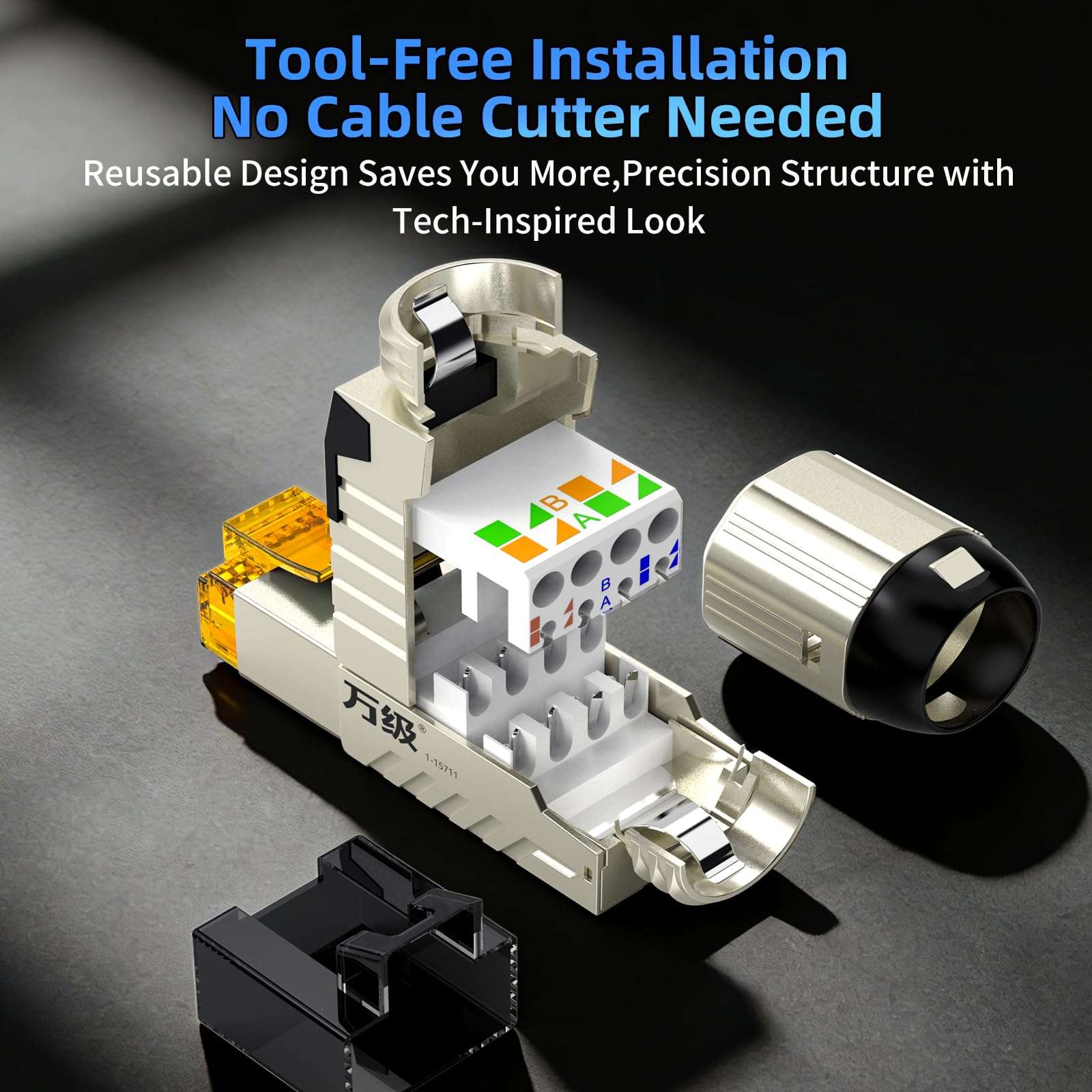 WANJEED Cat6a Patch Cables 1.6ft, Cat6 Ethernet Patch Cable Pure Copper, Flexible Cat 6 Patch Cable 500MHZ 10G, Space-Saving Cat 6A Network Cables for Patch Pane 5