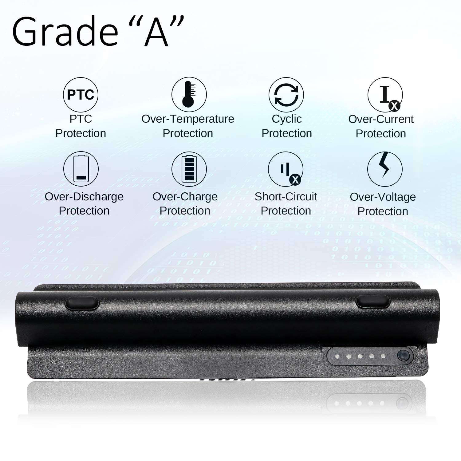 New XPS R795x L702x L502x L501x Laptop Battery for Dell XPS 17 L701x XPS 14 L401X, Laptops Compatible P/N:312-1123 312-1127 453-10186 J70W7 JWPHF R795X WHXY3 [11.1V 90WH]-12 Months 3