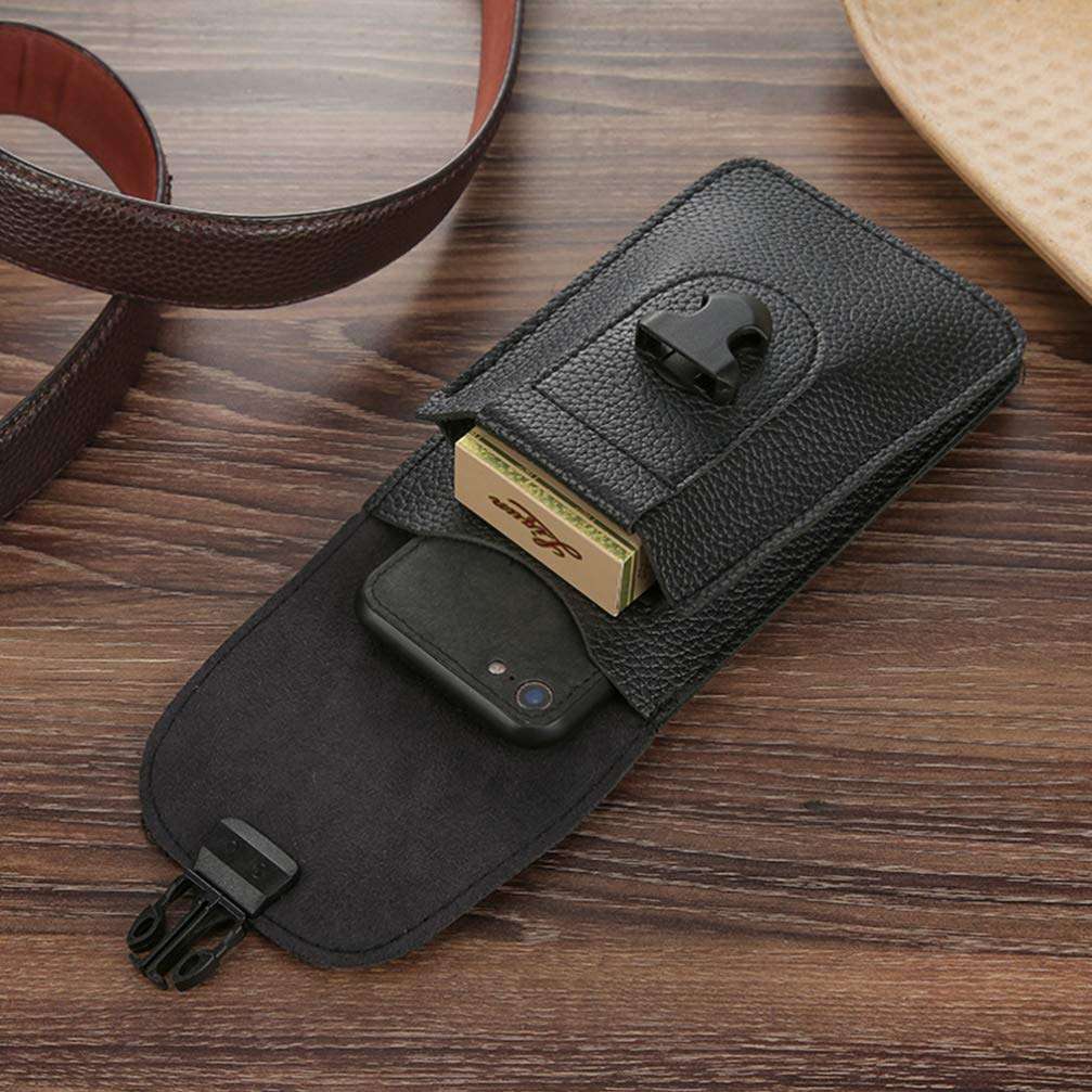 VALICLUD Mens Belt Mens Belts Pu Leather Cell Phone Case Belt and Lighter Pouch for Men Women Case Black Mens Belt Mens Belts 6