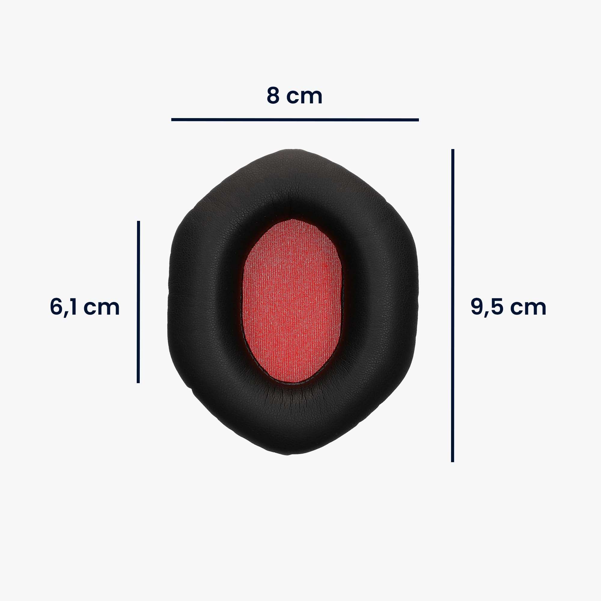 kwmobile Ear Pads Compatible with V-Moda Crossfade M-100 / LP2 / LP/S Earpads - 2X Replacement for Headphones - Red/Black 5