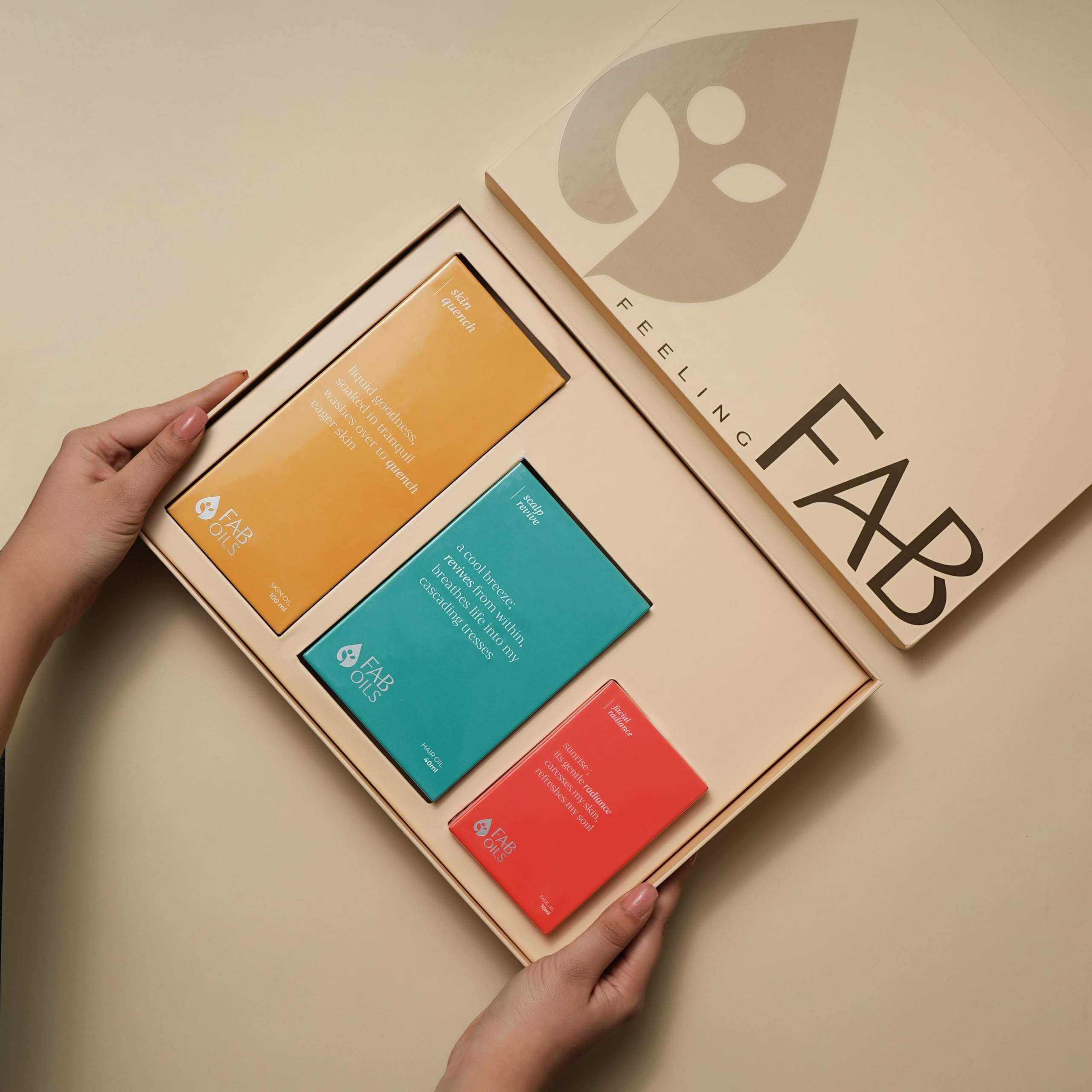 Fab Oils The TLC Quench, Nourish and Glow Gift Set | Ultra Lightweight Oils | Face, Hair & Body Oil Combo | 10-Sec Fast Absorption | Gifts for Women & Men | 95% Natural | Set of 3-150ml 3