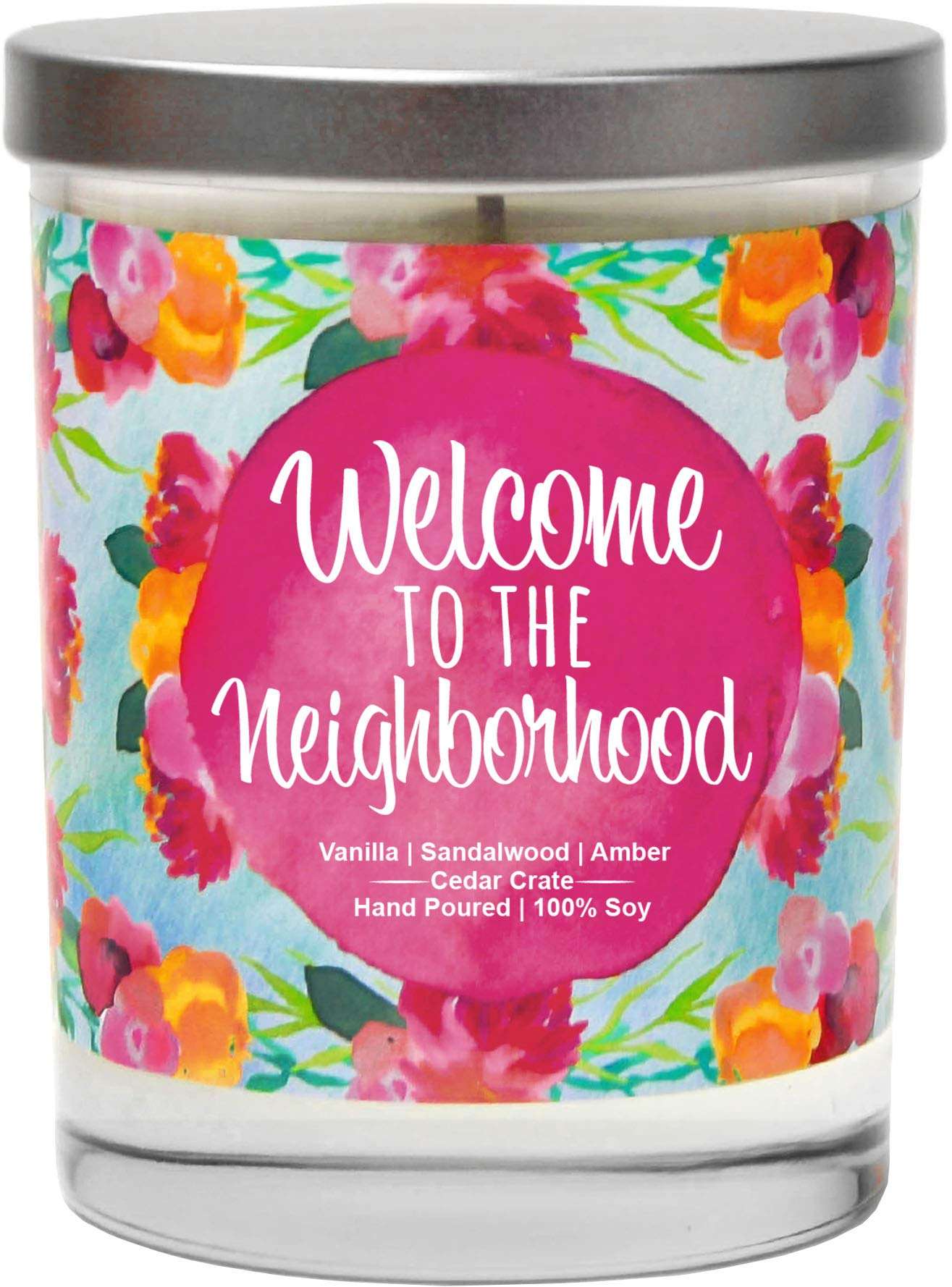 House Warming Gifts New Home 2025 for Women Men Friends - Welcome to The Neighborhood - Housewarming Candle, Present for Hostess, Apartment, Moving, Farewell, Best Neighbor, Soy Wax, Made in USA 1
