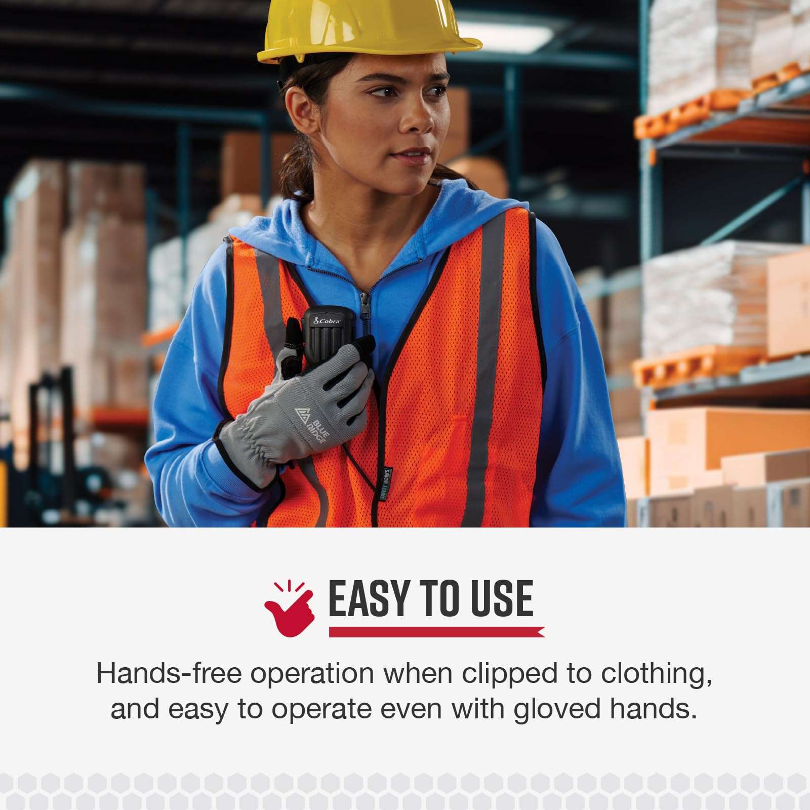 Cobra Handheld Speaker/Mic for Performa 400/450 Business Two-Way Radios - Loud and Clear Audio Projection, Durable Design 5