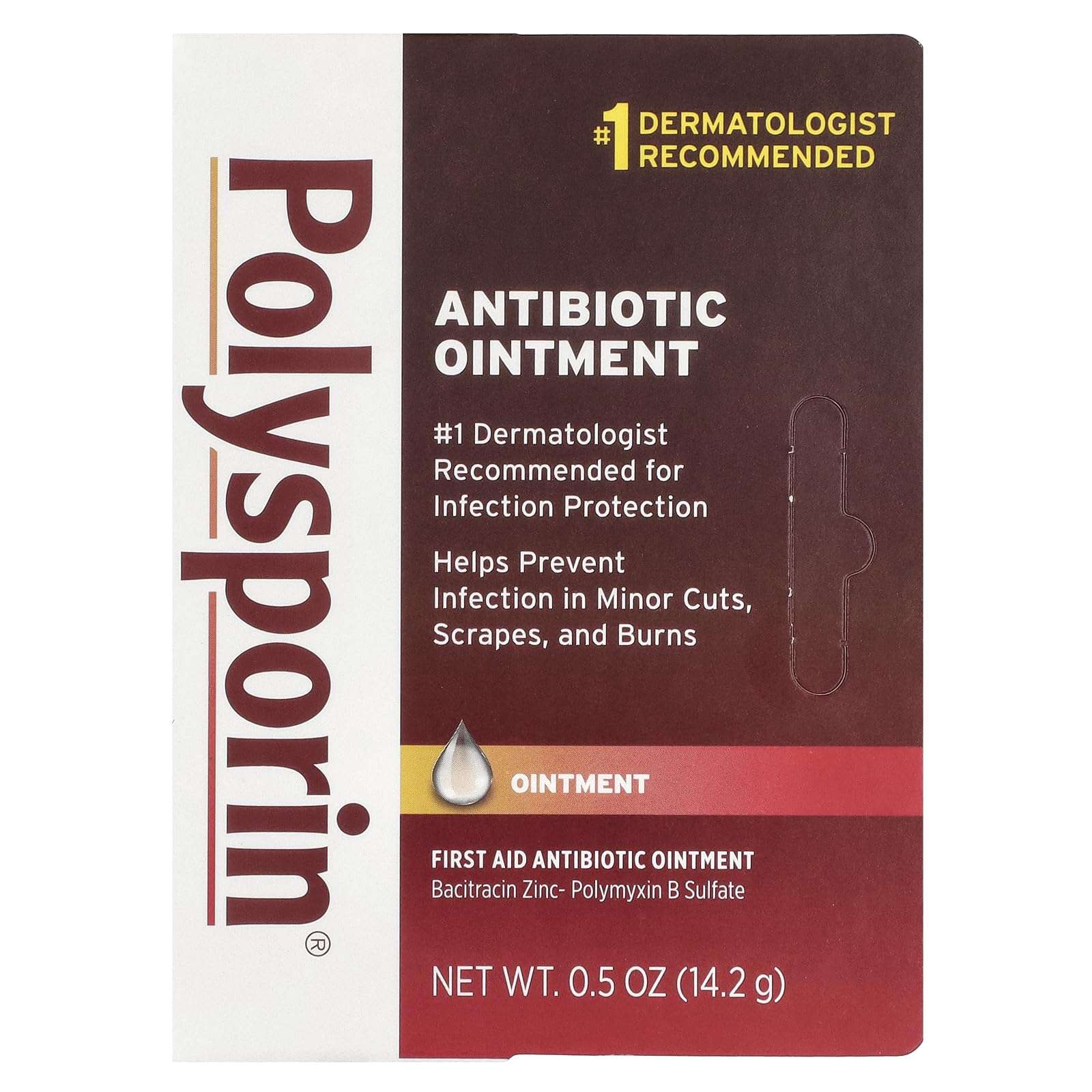 Polysporin First Aid Topical Antibiotic Ointment with Bacitracin Zinc & Polymyxin B Sulfate, For Infection Protection & Wound Care Without Neomycin, Travel Size, 0.5 oz 3