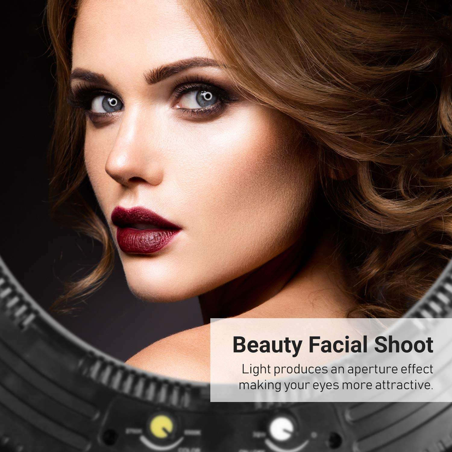 Limo Studio 14 inch Dimmable Ring Light LED Dual Color Continuous Lighting for Charming Eyes and Beauty Facial Shoot, Photo Studio Salons Beauty Shop Selfie Light Stand, AGG2860 4