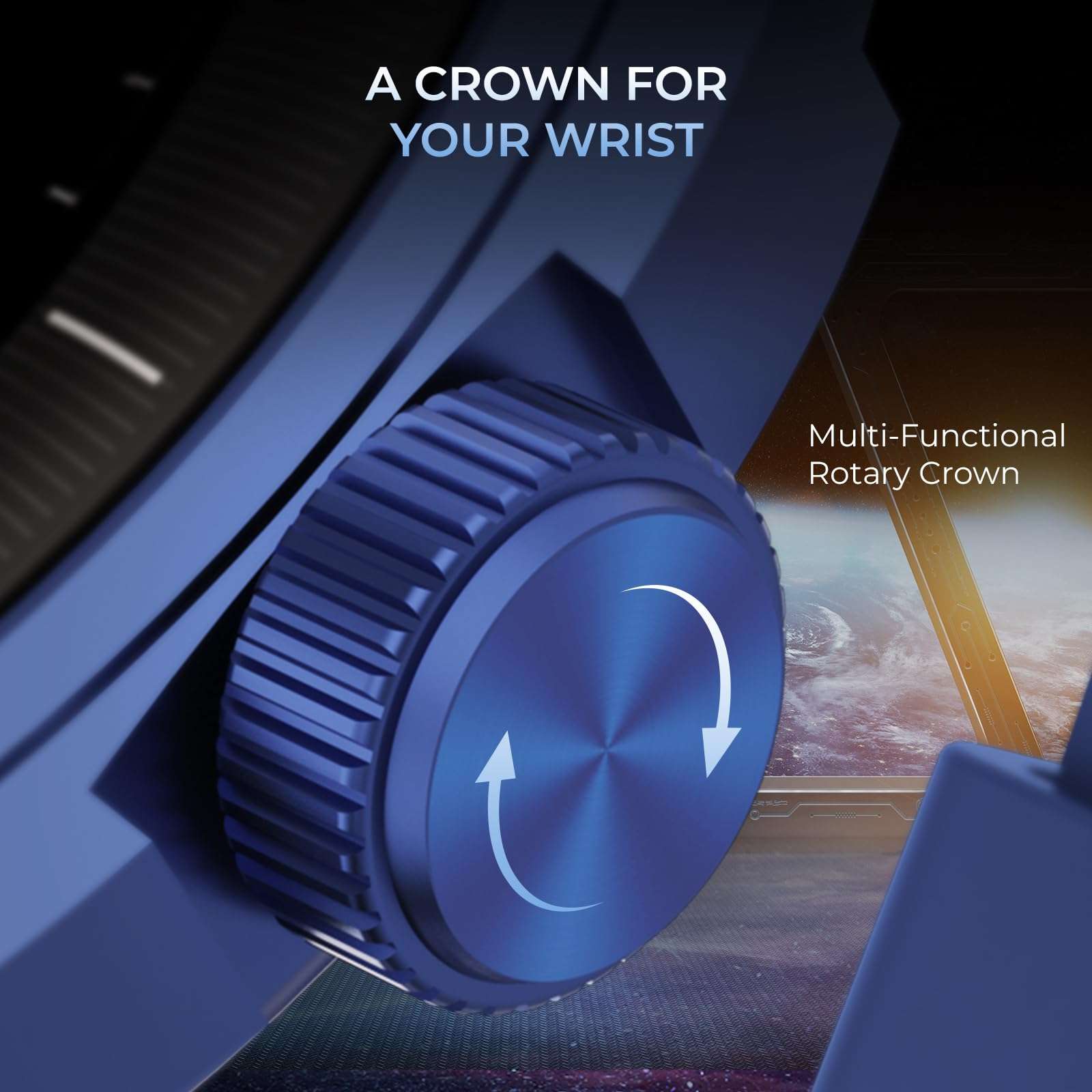 beatXP Vega Neo 1.43" (3.6 cm) Super AMOLED Display, One-Tap Bluetooth Calling Smart Watch, Metal Body, 466 * 466px, 500 Nits Brightness (Blue) 3