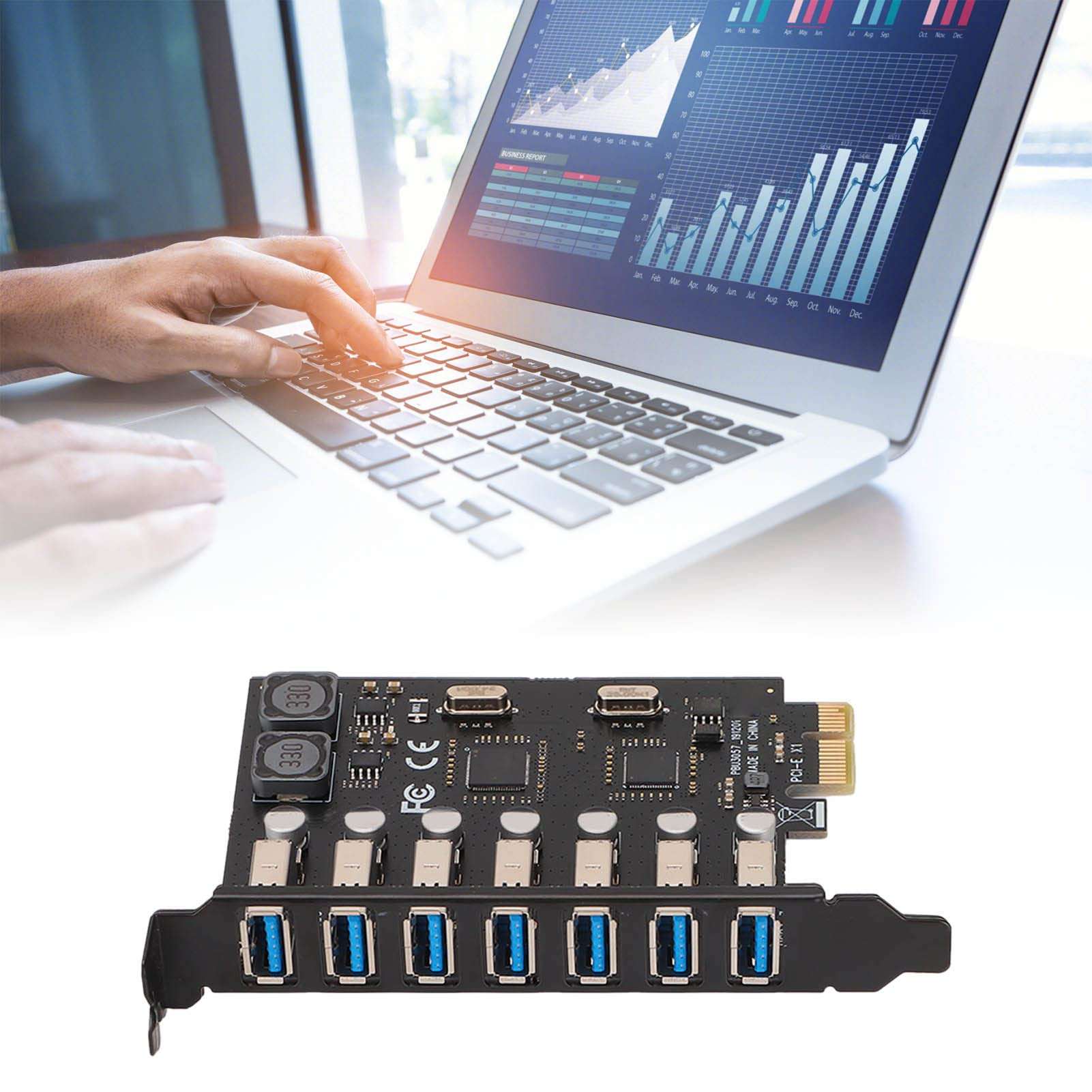PCIE to USB 3.0, 7 USB3.0 Ports PCI Express Card for Windows 3