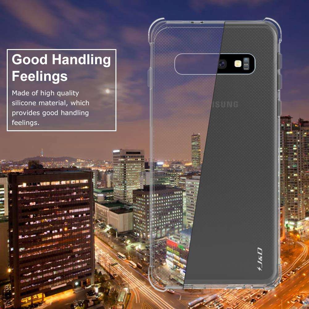 J&D Case Compatible for Galaxy S10 Case, Corner Cushion Ultra Clear Shockproof Protective Slim TPU Bumper Case for Samsung Galaxy S10 Bumper Case, Not for Galaxy S10 Plus/Galaxy S10 E/S10 5G 6