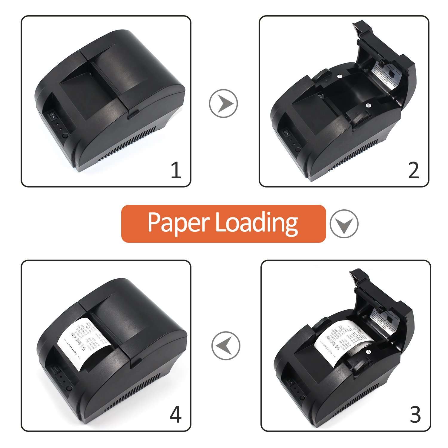 symcode 58MM USB Thermal Receipt Printer, High Speed Printing 90mm/sec, Compatible with ESC/POS Print Commands Set 4