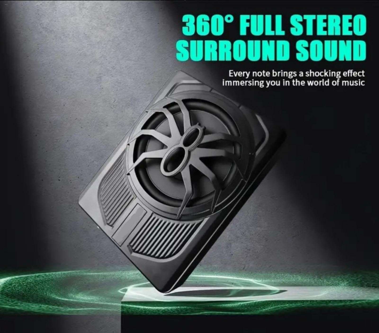 800W Ultra-Thin Underseat Subwoofer with Built-in Amplifier – Powerful Bass, 4 Ohm, 12V Blue LED Light for Car & Truck Audio, Easy Install & Deep Sound Boost 6