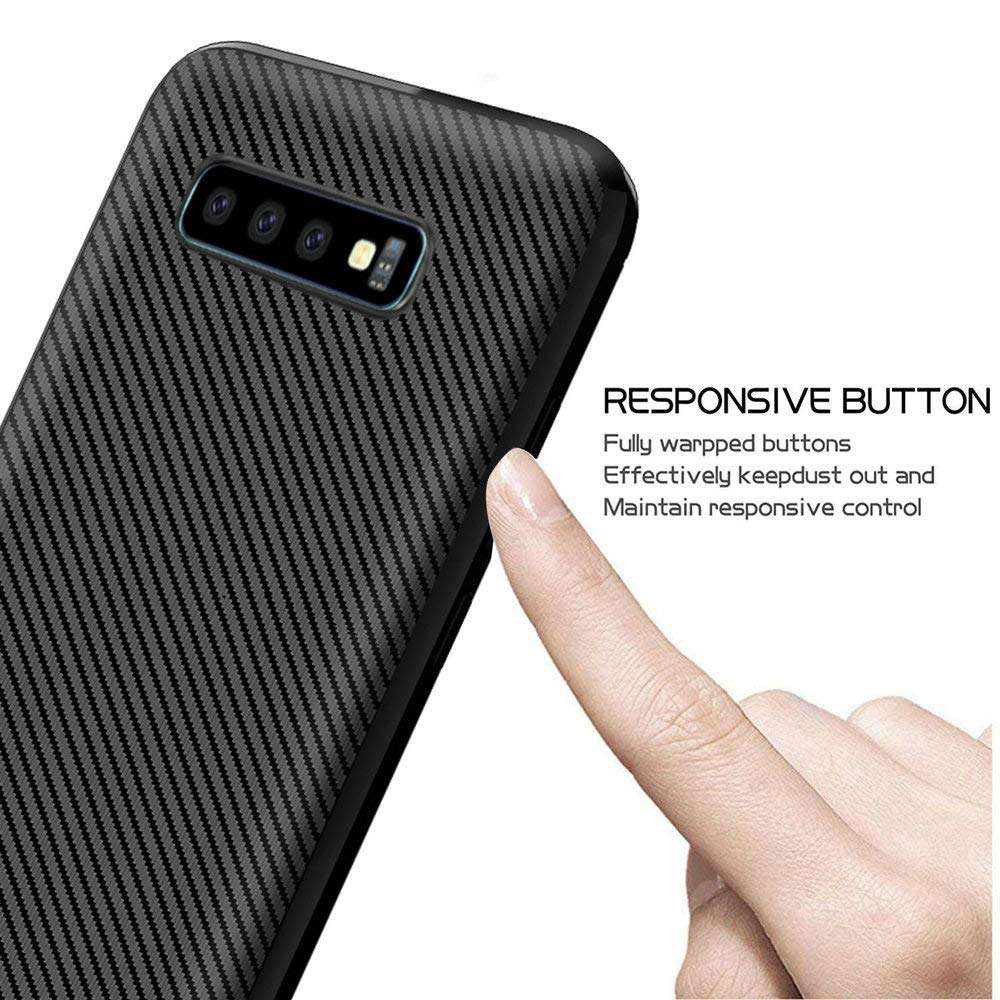 Samsung Galaxy S10 Case 49ers Cover Slim Soft Carbon Fiber Pattern Silicone TPU Protective Durable Snap on Shell for S10 6.1 Inches Black 5