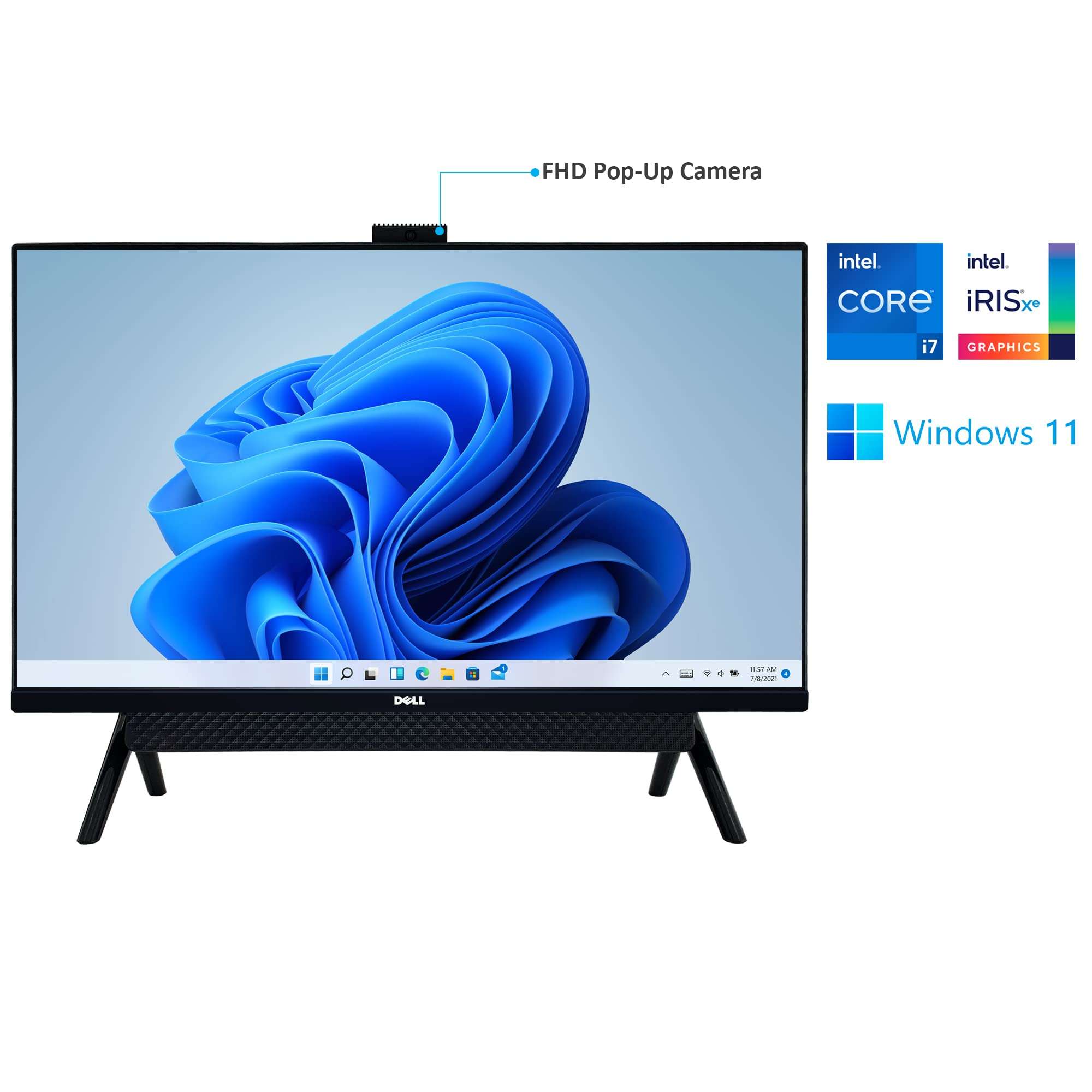 Dell Inspiron 7445 Business Laptop - with 8IN1 CD/DVD Drive, 14" FHD+ 2-in-1 Touchscreen, Ryzen 5 8640HS, 16 GB DDR5, 1 TB SSD, Webcam, Wi-Fi, Backlit Keyboard, Win11 Pro & Office Pro Lifetime 2