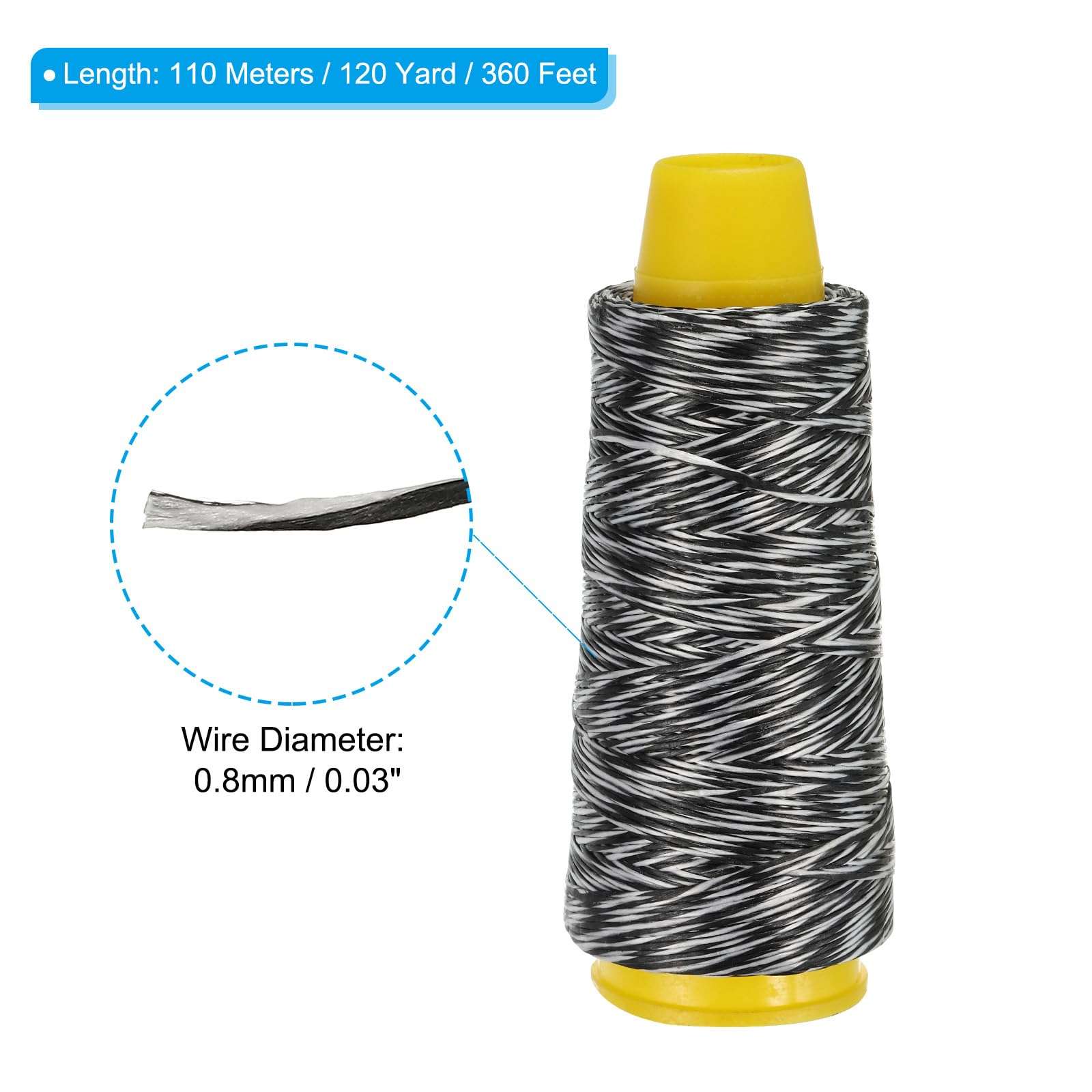 PATIKIL Archery Bow String Serving Thread 120 Yard/110M, Bowstring Thread for Tying Peep Sight Nock Compound Recurve Bow, Red Black 2