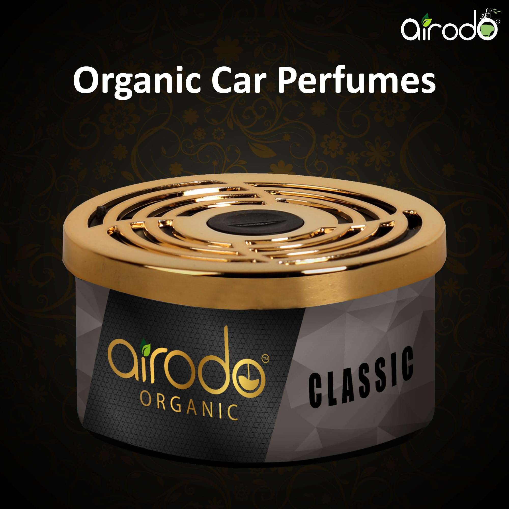 Airodo One Classic Organic Car Perfume, Strong Fiber Air Freshener to Freshen'up Your Car -,Car Accessories interior car perfumes and fresheners (50g with 2 Refill) 2