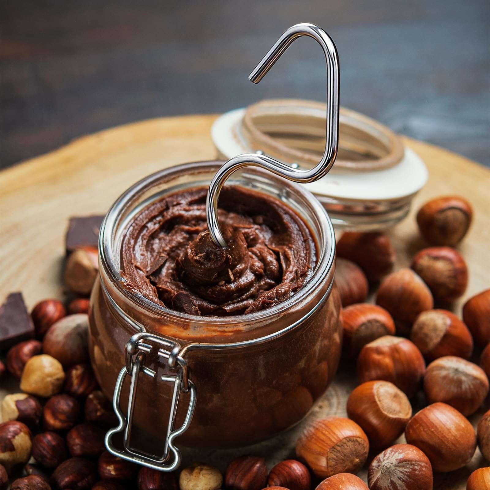 2 Pack Peanut Butter Stirrer - Mixer Tool, Multipurpose Stainless Steel Nut Butter Manual Churner Gadgets Jam Stirring Tool, Butter Stirrer Tool For Mixing Various Butter, Almond for Kitchen 6