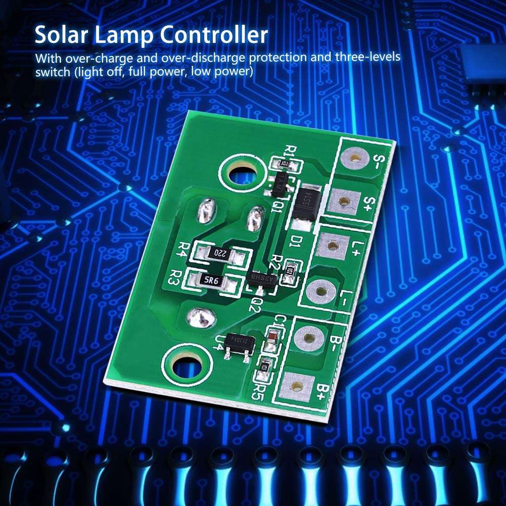 Solar Lamp Controller Module for Solar Lamp Night Light Controller Module Control Circuit Board with Switch 3