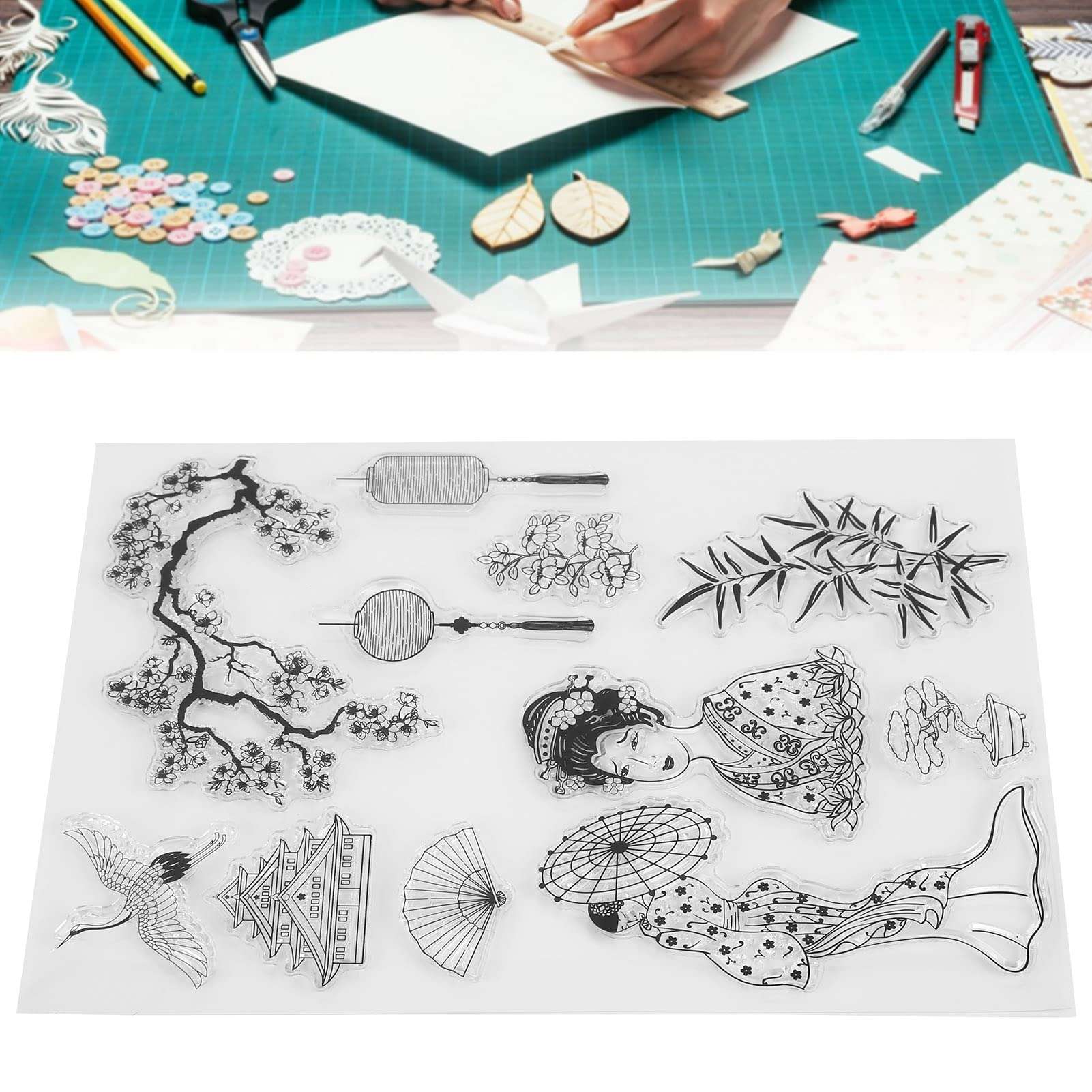 Clear Stamps, Environmental TPR Material Decorative Stamps for Envelope for Invitation Letter for Diary 3