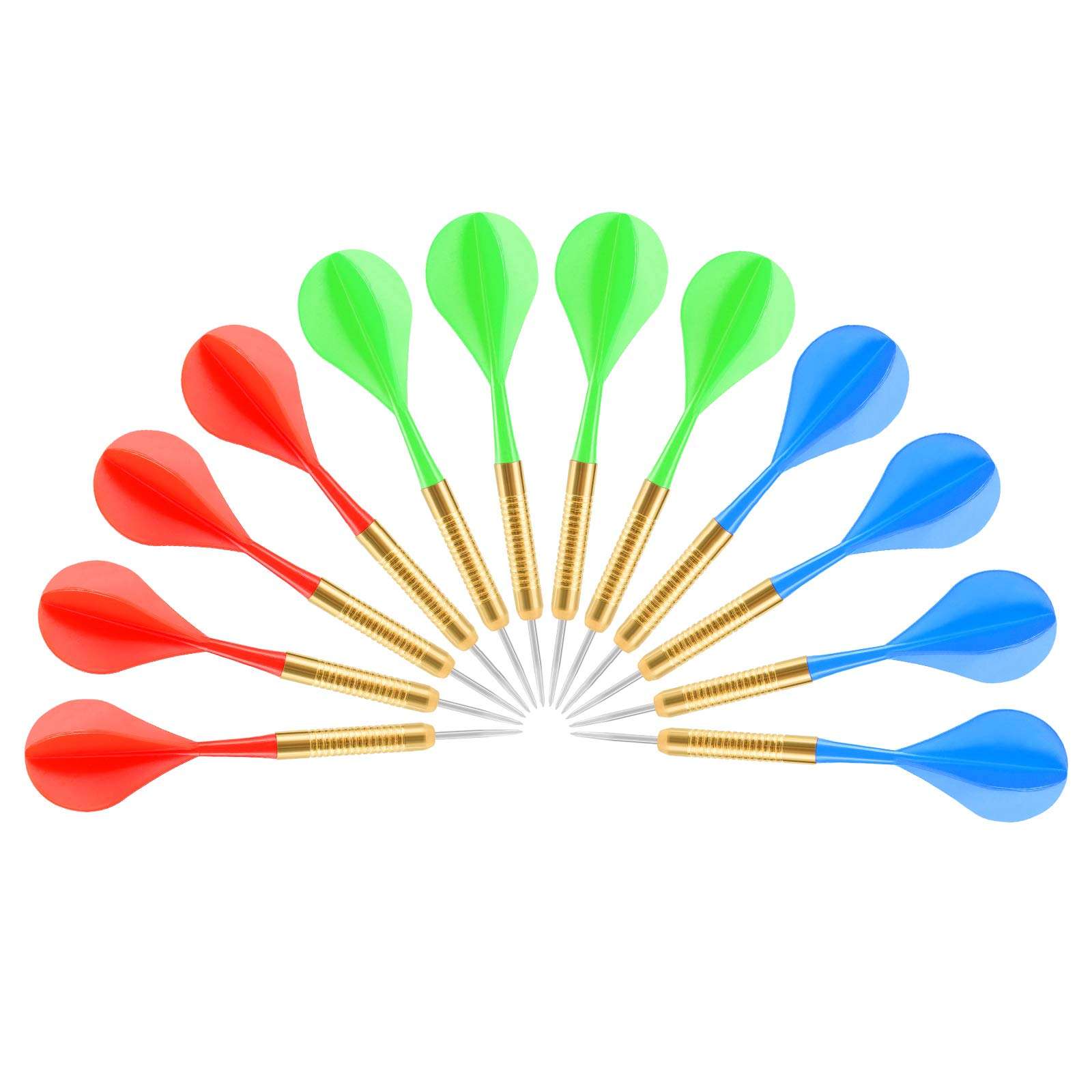 Accmor 12pcs Steel Tip Darts, Bar Dart, Darts Metal Tip Set, Metal Darts for Dartboard 1