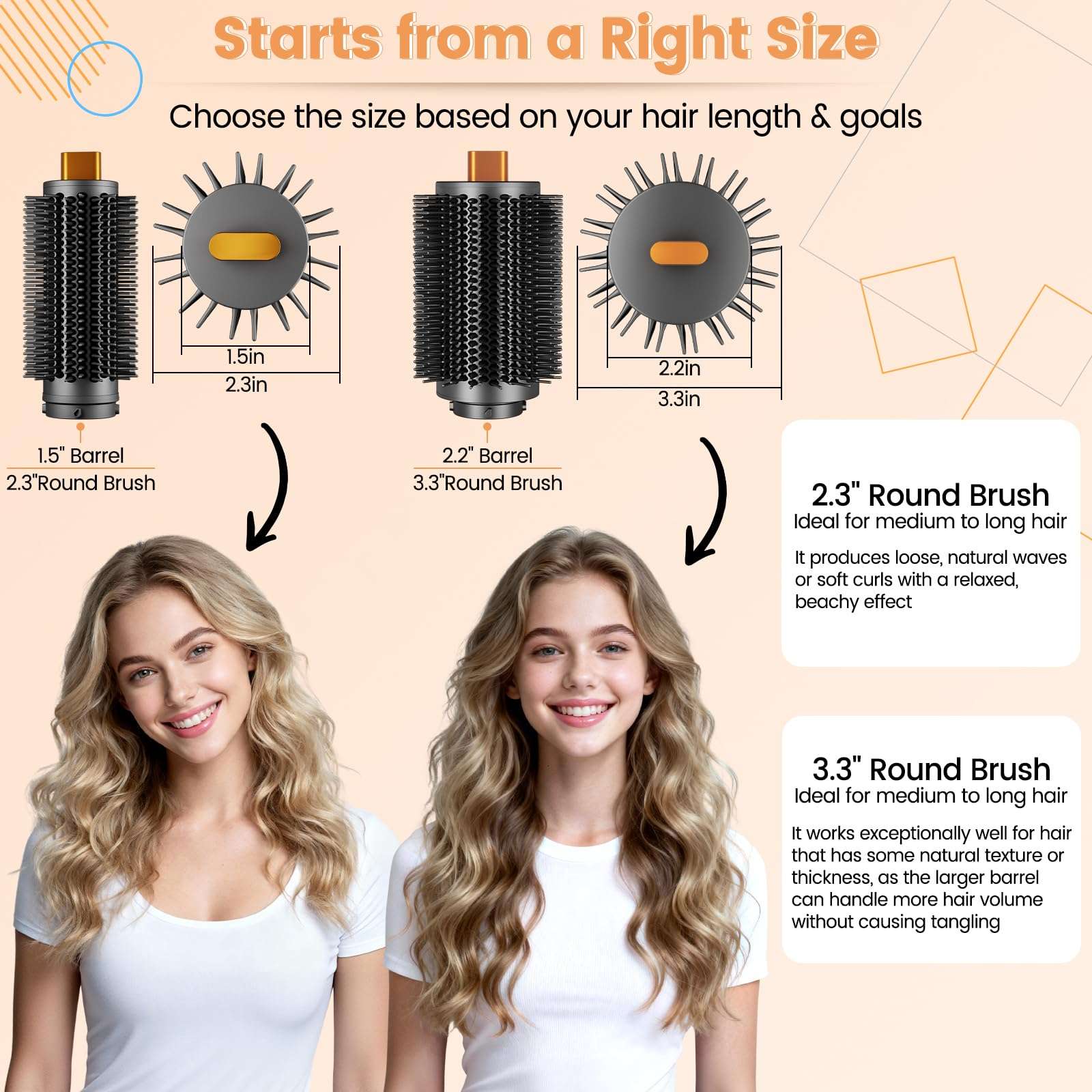 YTCHYYSK Upgraded Large Round Volumizing Brush Attachment and Wave Curl Diffuser Attachment for Dyson Airwrap HS01 HS05 HS08 Accessories 4