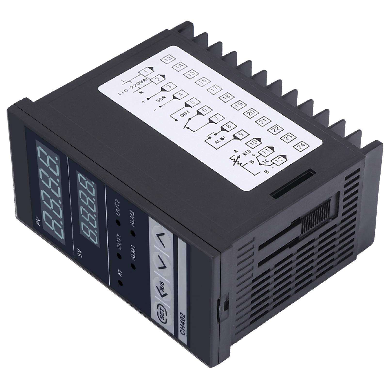 Temperature Controller, High Reliability CH402 AC85-264V High Precision Smart PID Temperature Controller Thermostat Relay TC/RTD Input 4