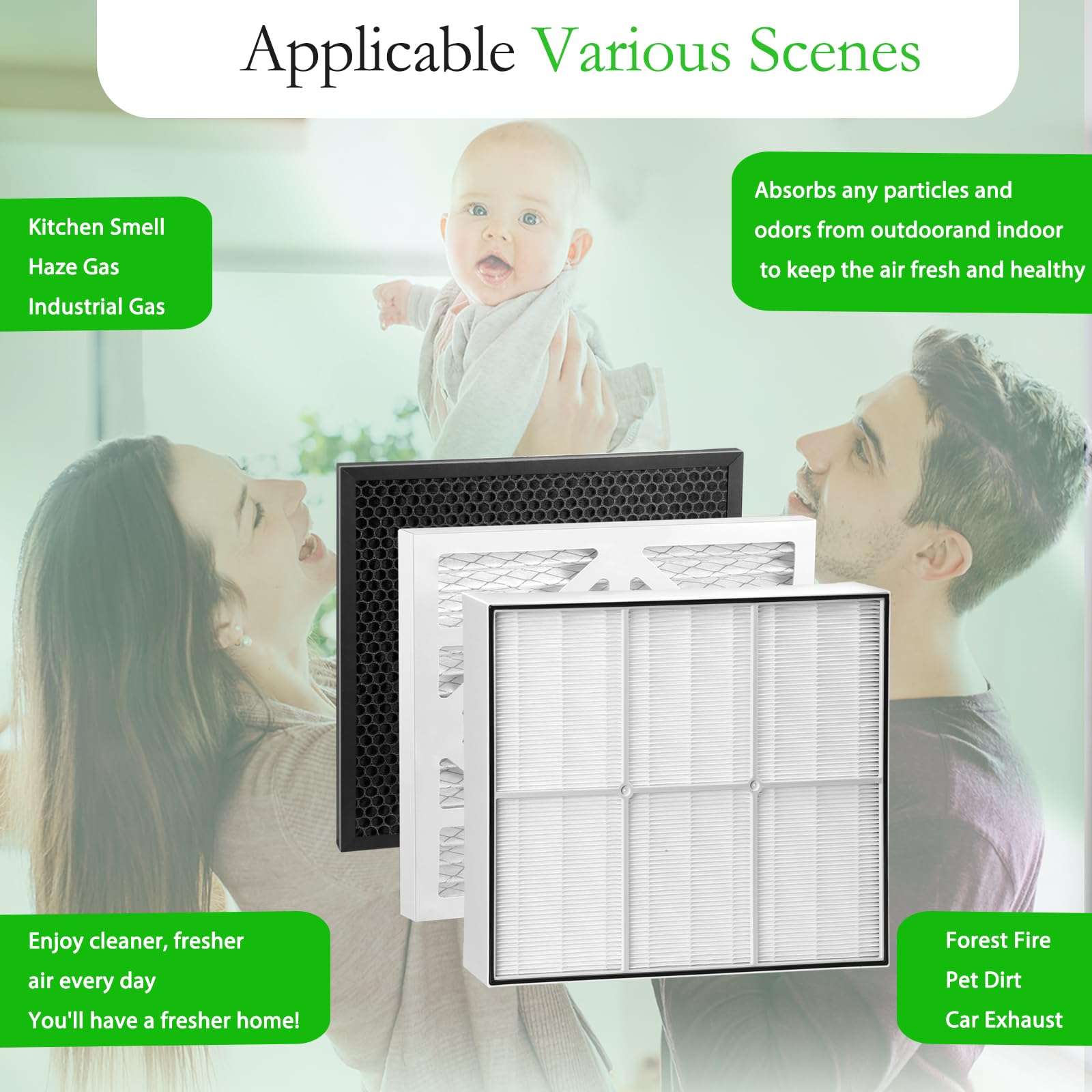 HEPA 500 Air Scrubber Filter,Compatible With Mounto hepa500 Commercial 500cfm hepa air filter,dri-eaz f284 Defendair hepa 500,Access Comfortable Living Environment,1+HEPA 3