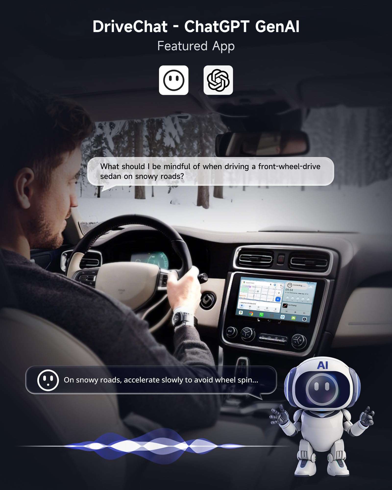 ATOTOLIFE CB6C AI Box CarPlay, Wireless CarPlay/AndroidAuto Adapter with YouTube, Car Video Box with AI Assistant, GPS Navigation, Android 13, 4G LTE, Expandable to 256GB, Watch Videos in Your Car 5