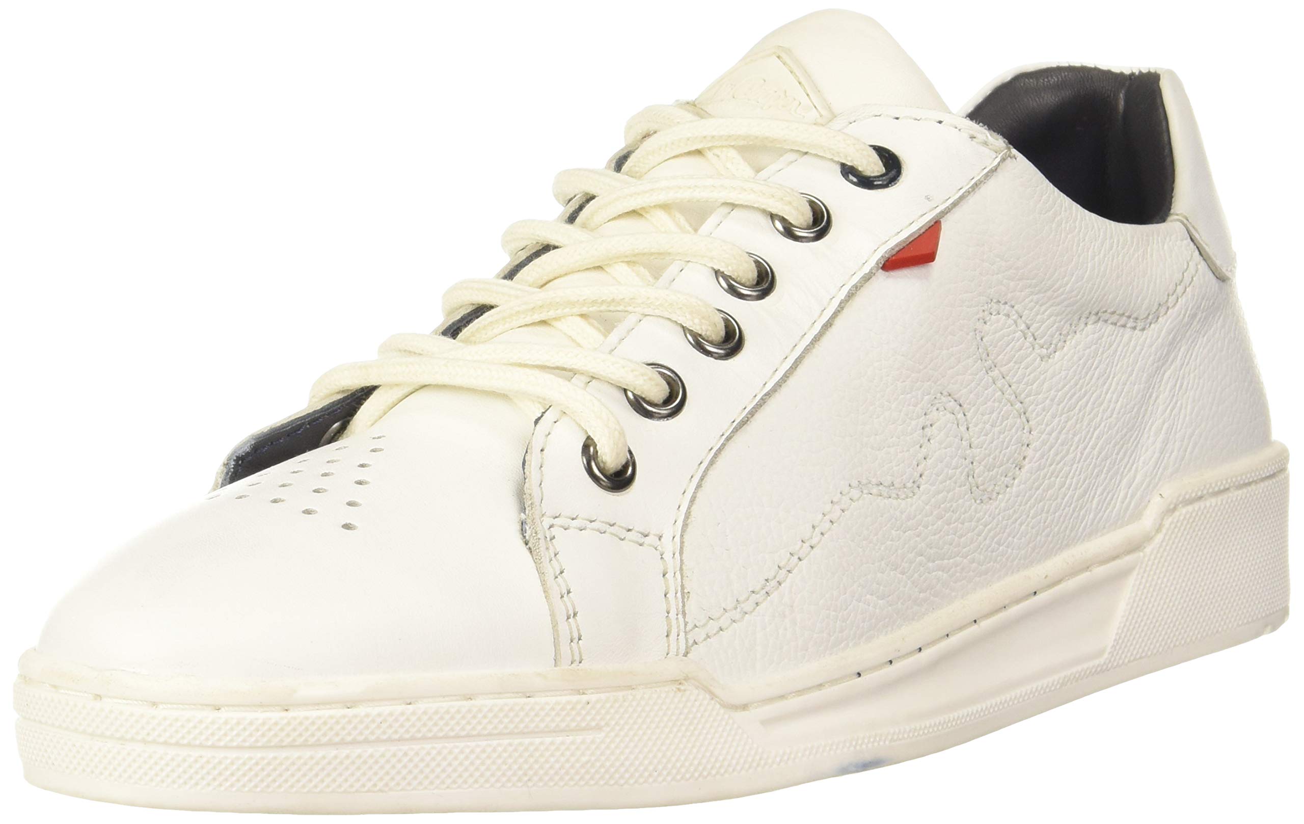 Lee Cooper Men White Leather Sneakers-9 UK (43 EU) (10 US) (LC3037A)