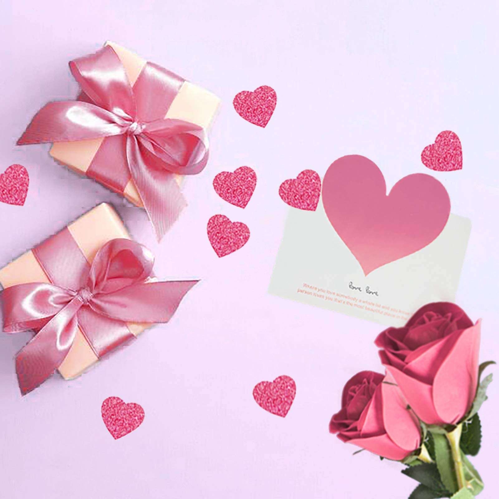 Heart Confetti Glittery Rose Gold Love | Valentine's Day Wedding Anniversary Engagement Bachelorette Party Festival Decoration Supplies | Eco-Friendly PVC | 45g 1.6OZ 450Pcs 5